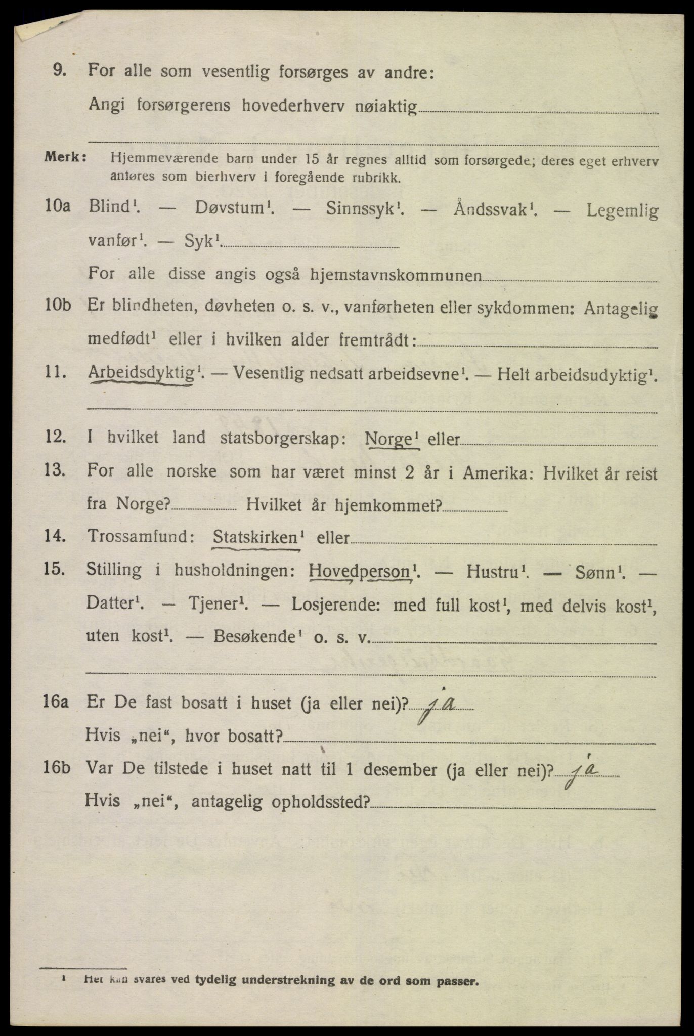SAK, Folketelling 1920 for 1044 Gyland herred, 1920, s. 1189