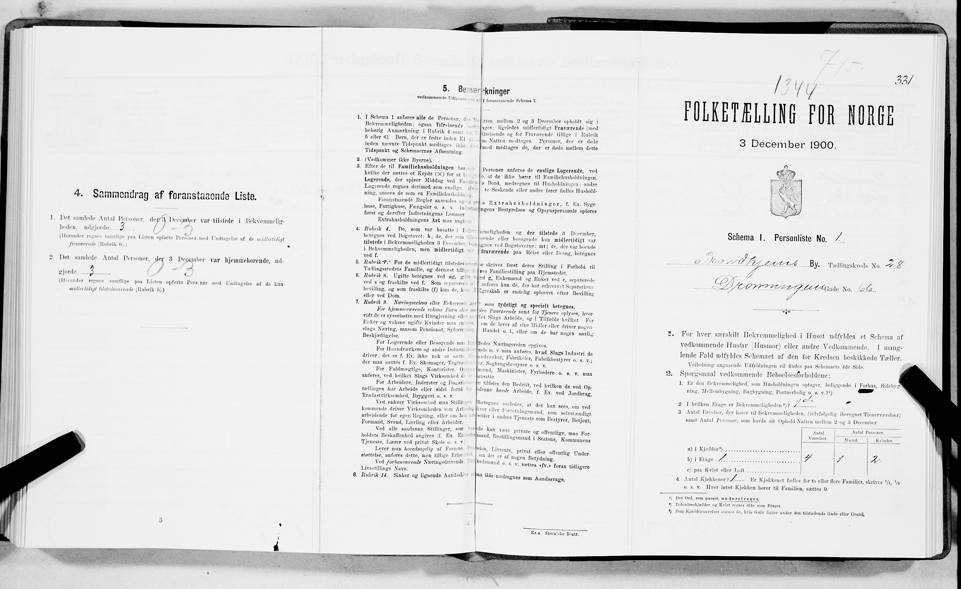 SAT, Folketelling 1900 for 1601 Trondheim kjøpstad, 1900, s. 4339