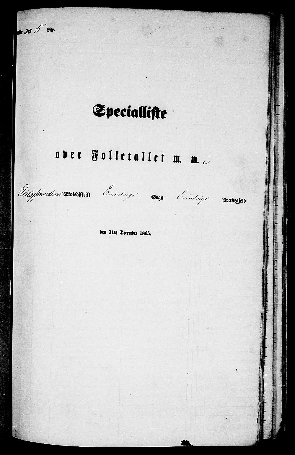 RA, Folketelling 1865 for 1411P Eivindvik prestegjeld, 1865, s. 62