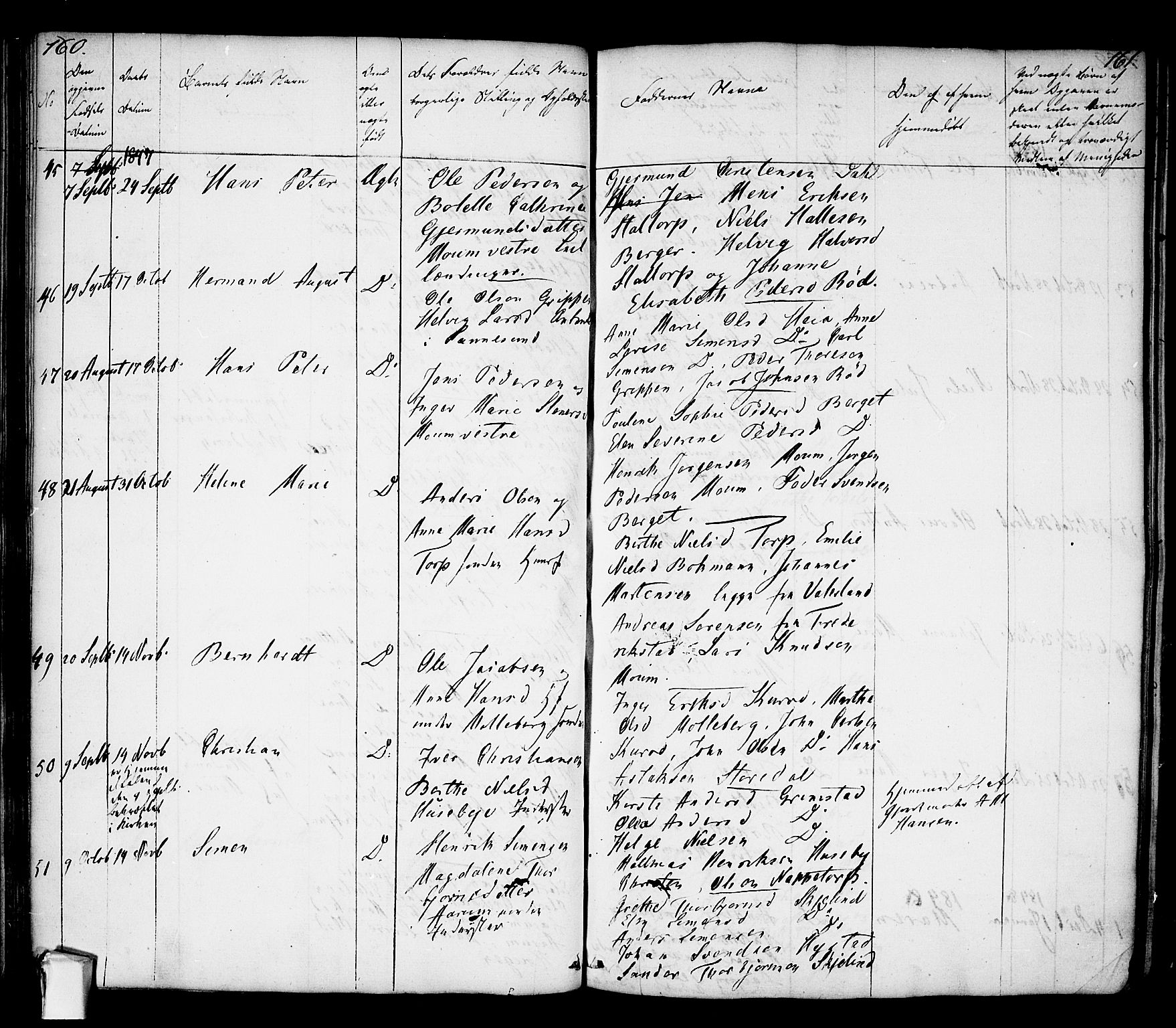 Borge prestekontor Kirkebøker, AV/SAO-A-10903/F/Fa/L0004: Ministerialbok nr. I 4, 1836-1848, s. 160-161