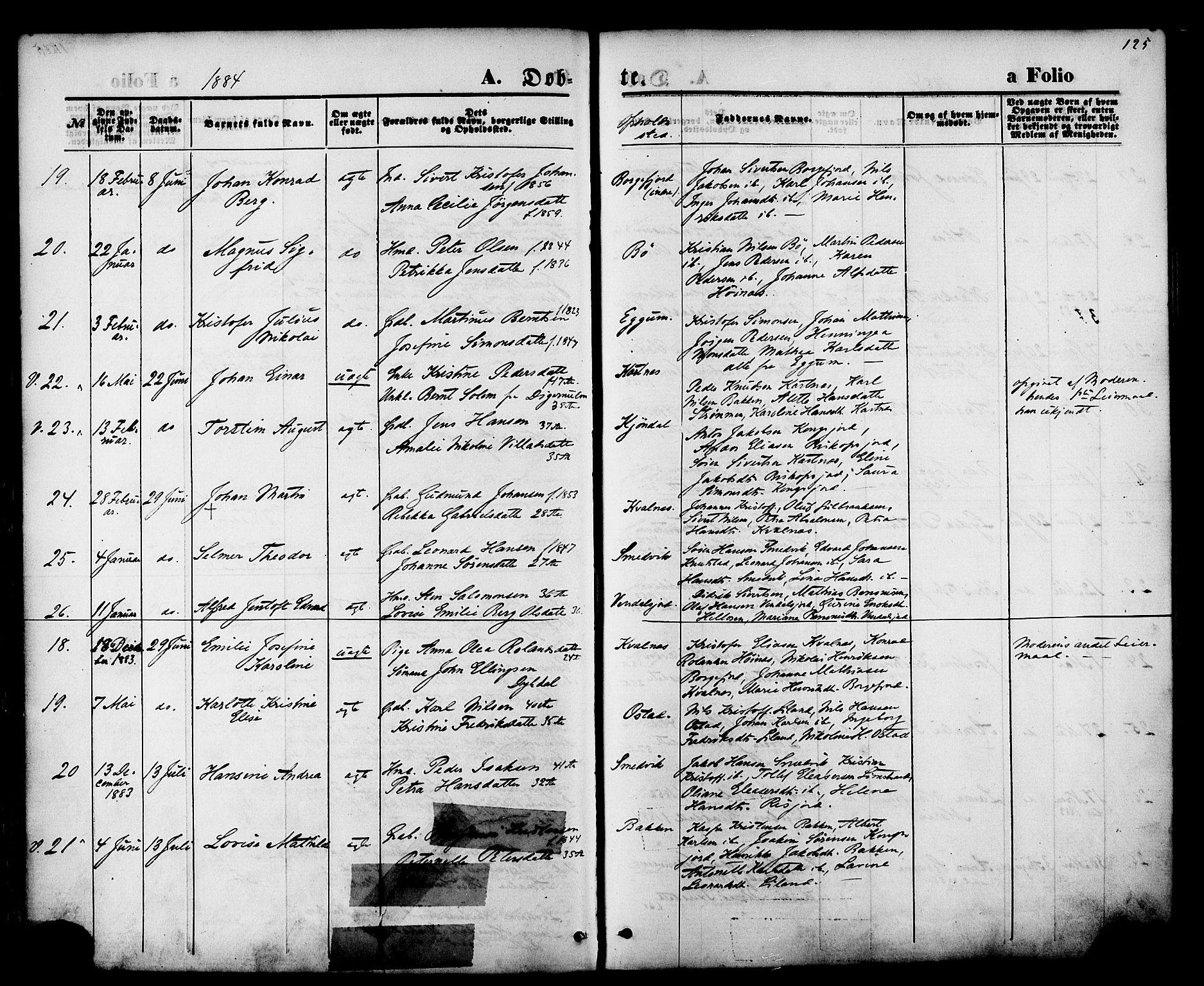 Ministerialprotokoller, klokkerbøker og fødselsregistre - Nordland, SAT/A-1459/880/L1132: Ministerialbok nr. 880A06, 1869-1887, s. 125