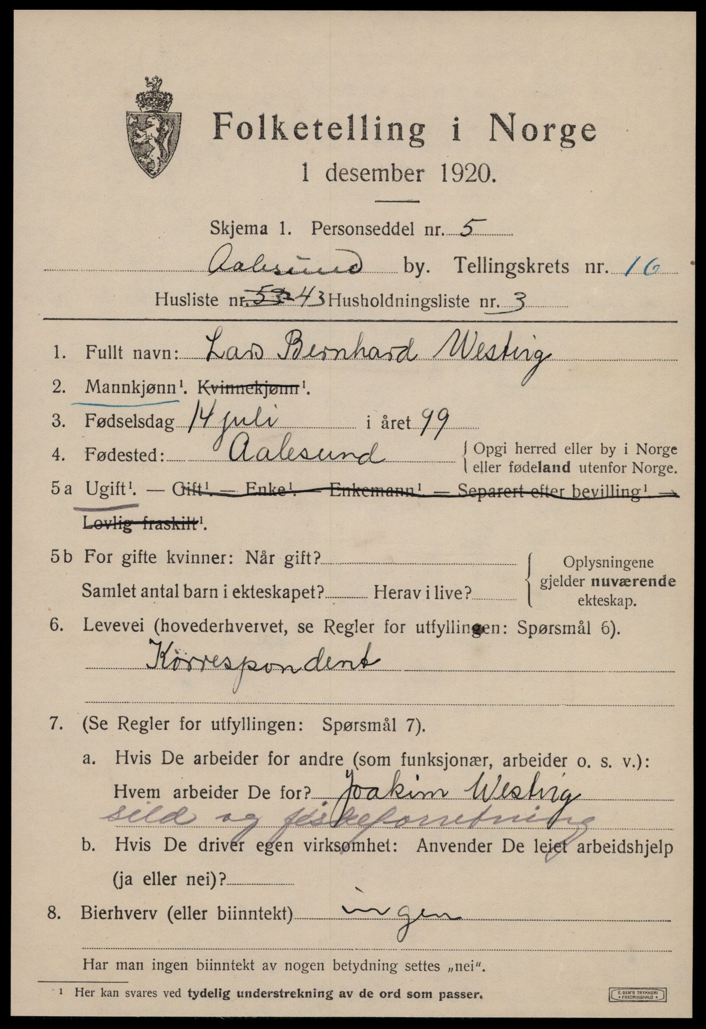 SAT, Folketelling 1920 for 1501 Ålesund kjøpstad, 1920, s. 32170