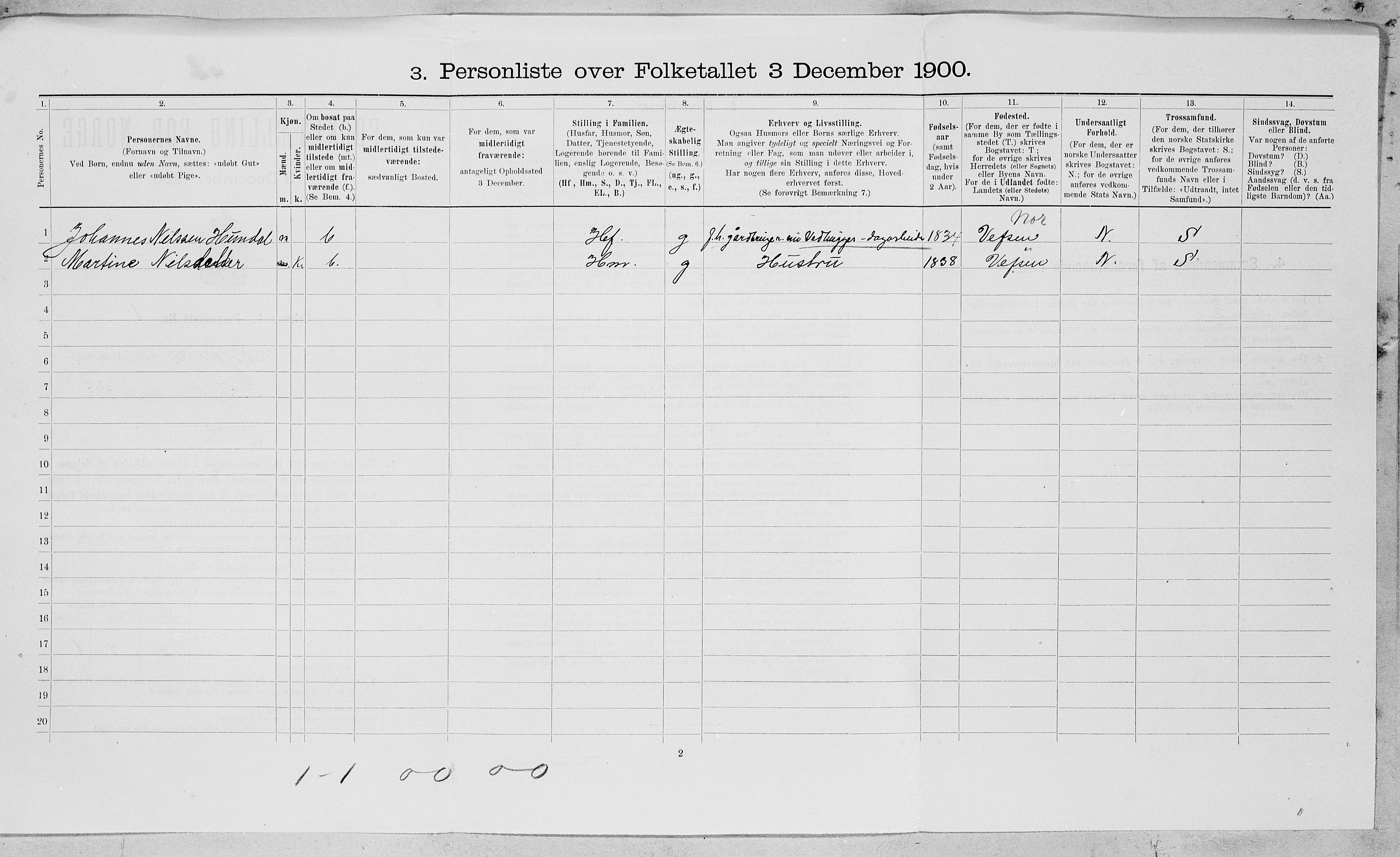 SAT, Folketelling 1900 for 1802 Mosjøen ladested, 1900, s. 141