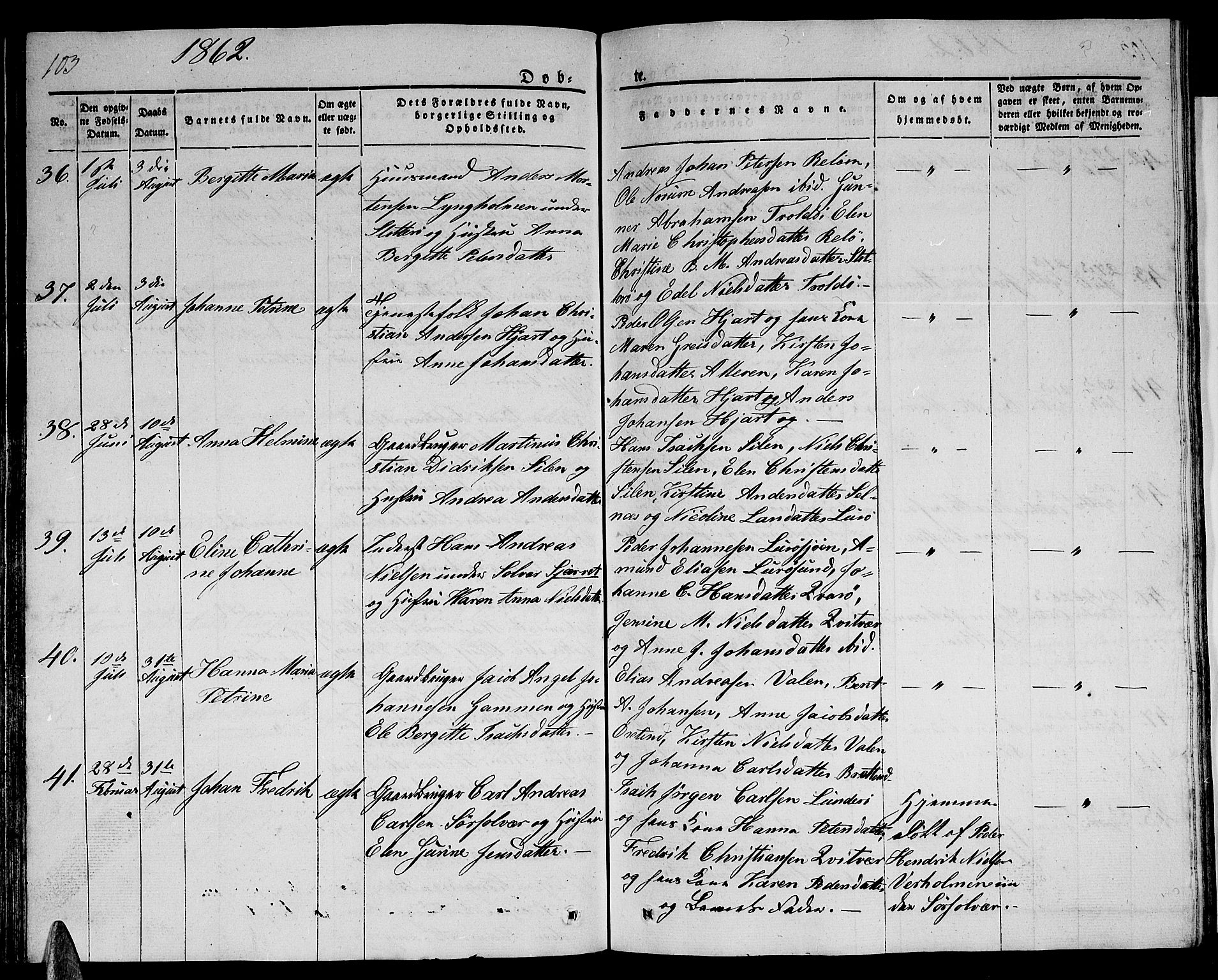 Ministerialprotokoller, klokkerbøker og fødselsregistre - Nordland, AV/SAT-A-1459/839/L0572: Klokkerbok nr. 839C02, 1841-1873, s. 103