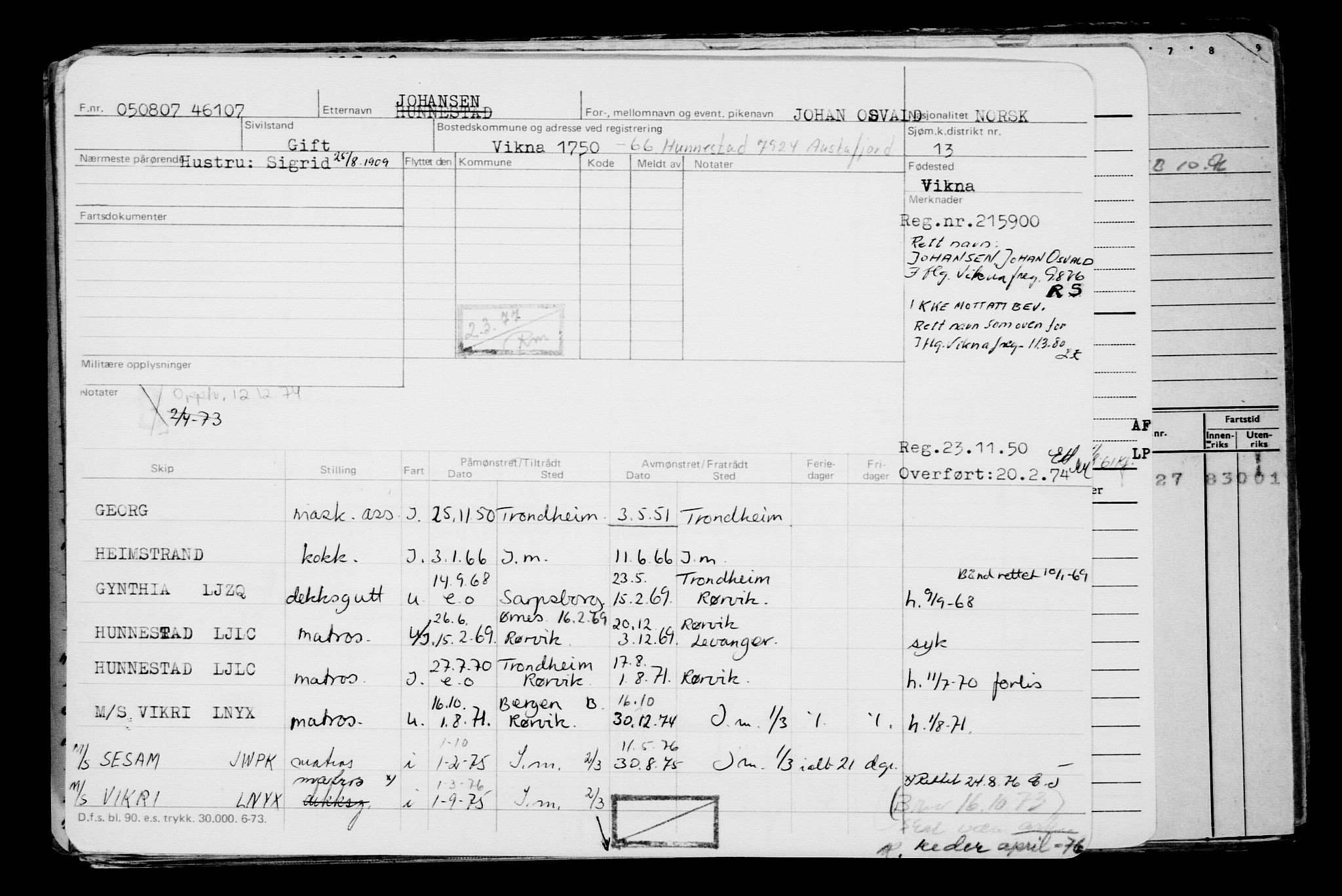 Direktoratet for sjømenn, AV/RA-S-3545/G/Gb/L0072: Hovedkort, 1907, s. 439