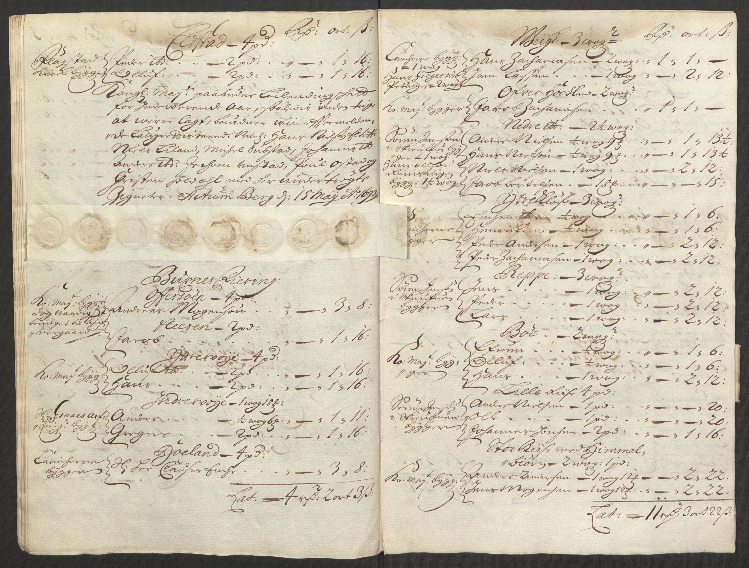 Rentekammeret inntil 1814, Reviderte regnskaper, Fogderegnskap, AV/RA-EA-4092/R67/L4675: Fogderegnskap Vesterålen, Andenes og Lofoten, 1691-1693, s. 237