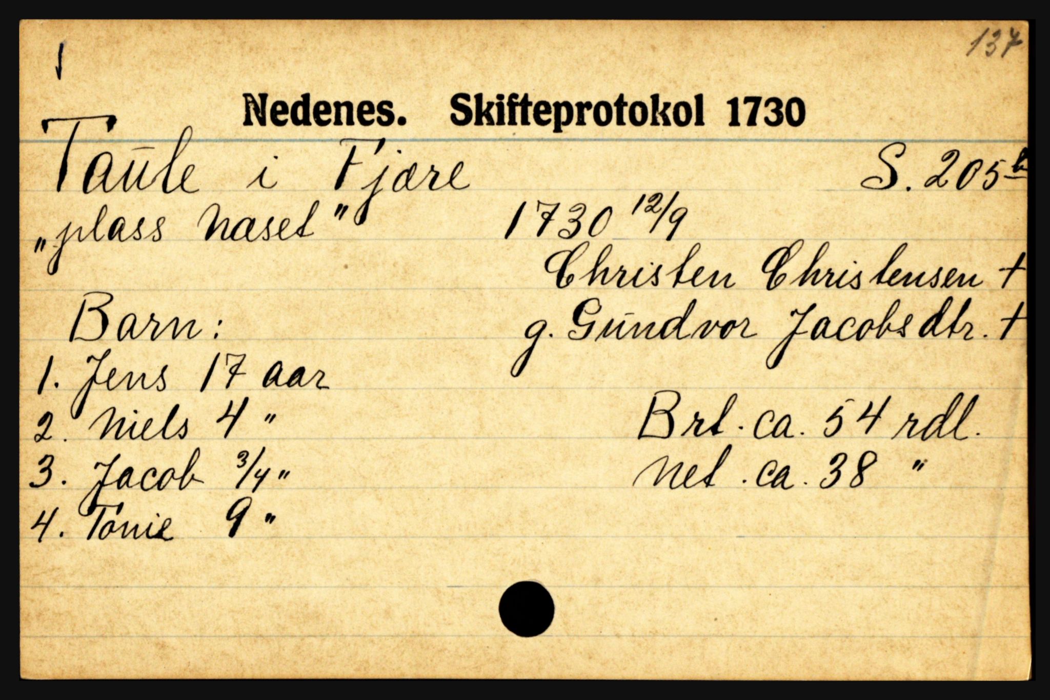 Nedenes sorenskriveri før 1824, AV/SAK-1221-0007/H, s. 29875