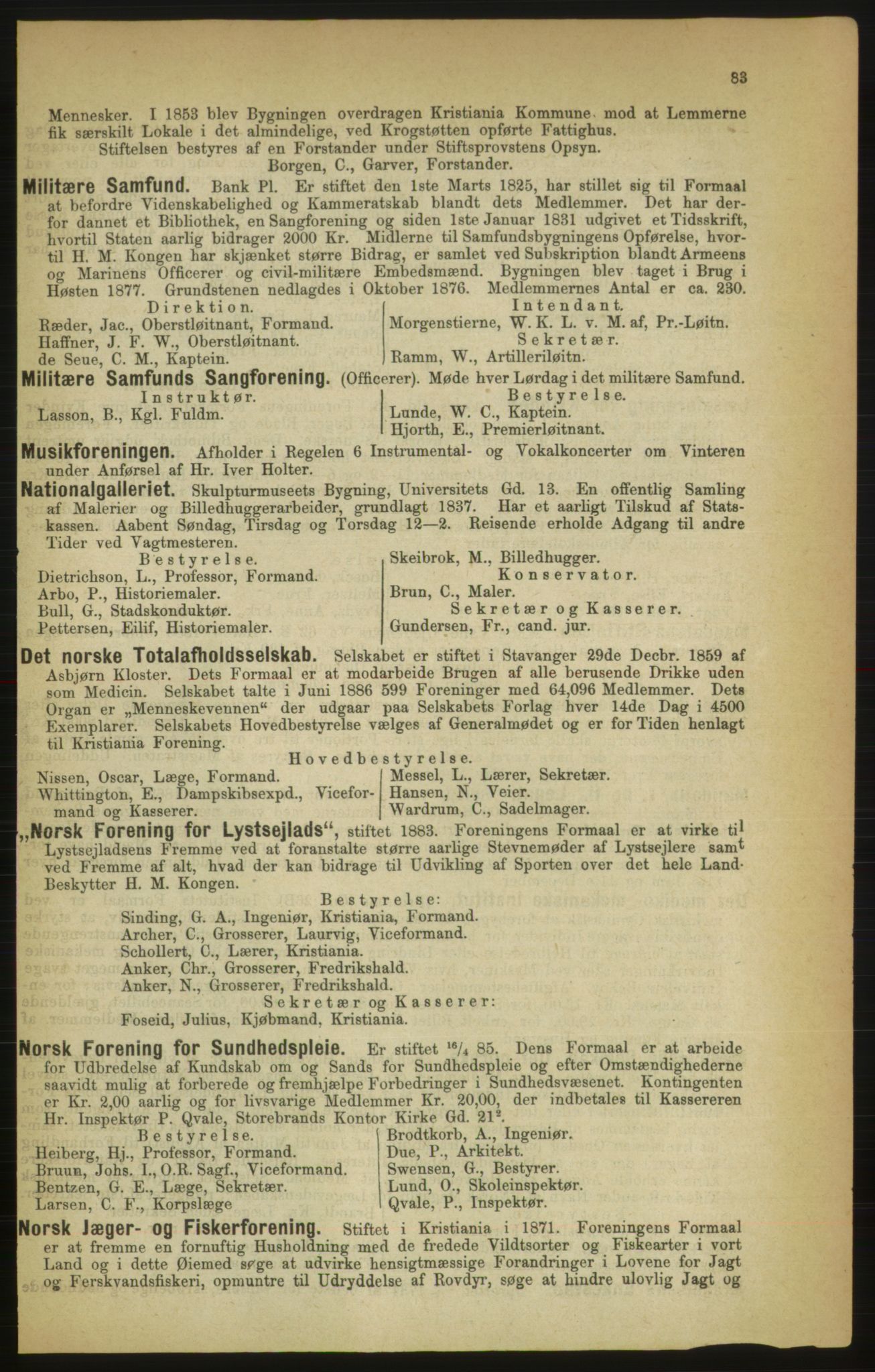 Kristiania/Oslo adressebok, PUBL/-, 1888, s. 83