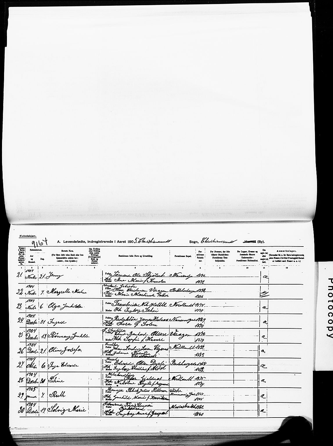 Ministerialprotokoller, klokkerbøker og fødselsregistre - Møre og Romsdal, AV/SAT-A-1454/572/L0858: Ministerialbok nr. 572D02, 1903-1912