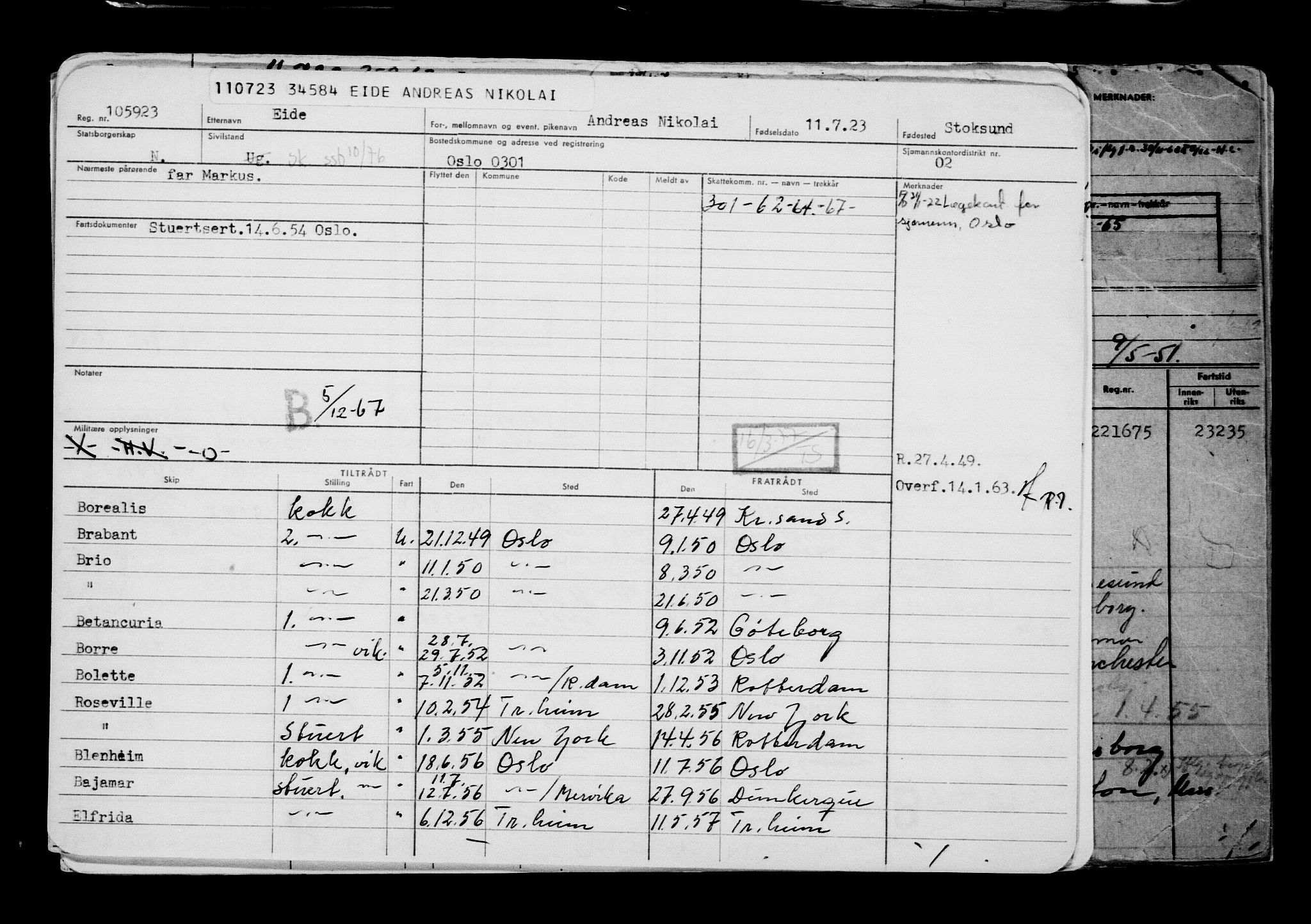 Direktoratet for sjømenn, AV/RA-S-3545/G/Gb/L0220: Hovedkort, 1923, s. 821