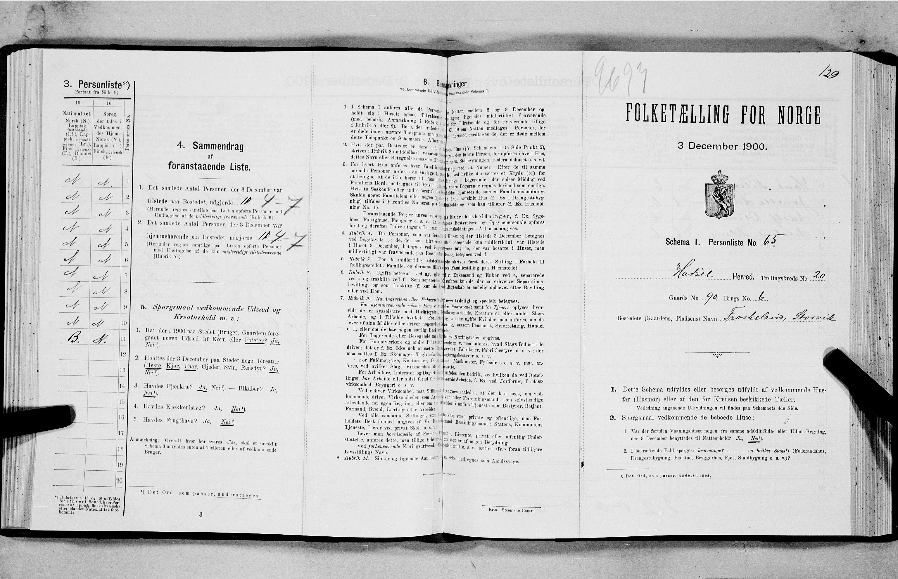 SAT, Folketelling 1900 for 1866 Hadsel herred, 1900, s. 2024