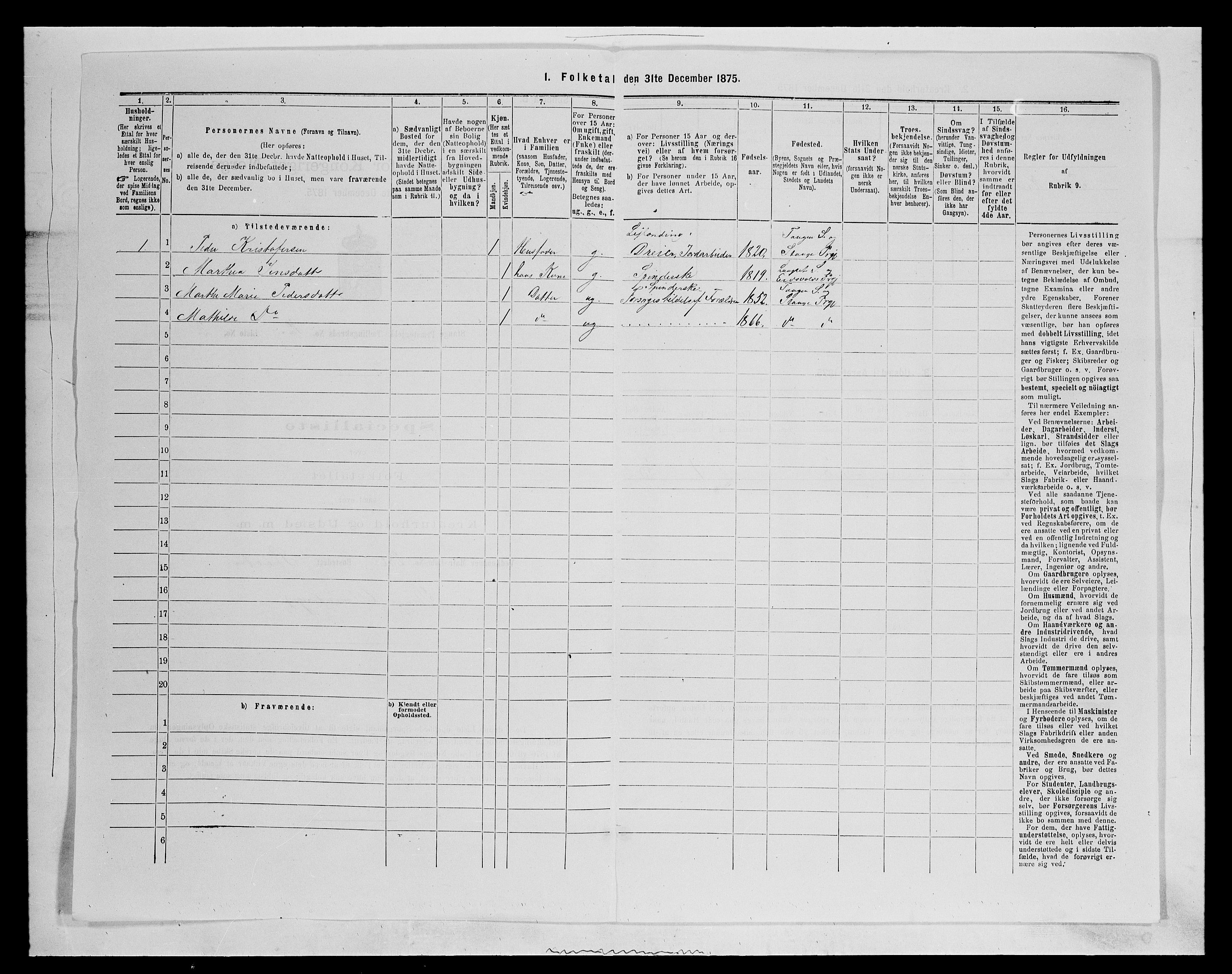 SAH, Folketelling 1875 for 0417P Stange prestegjeld, 1875, s. 1983