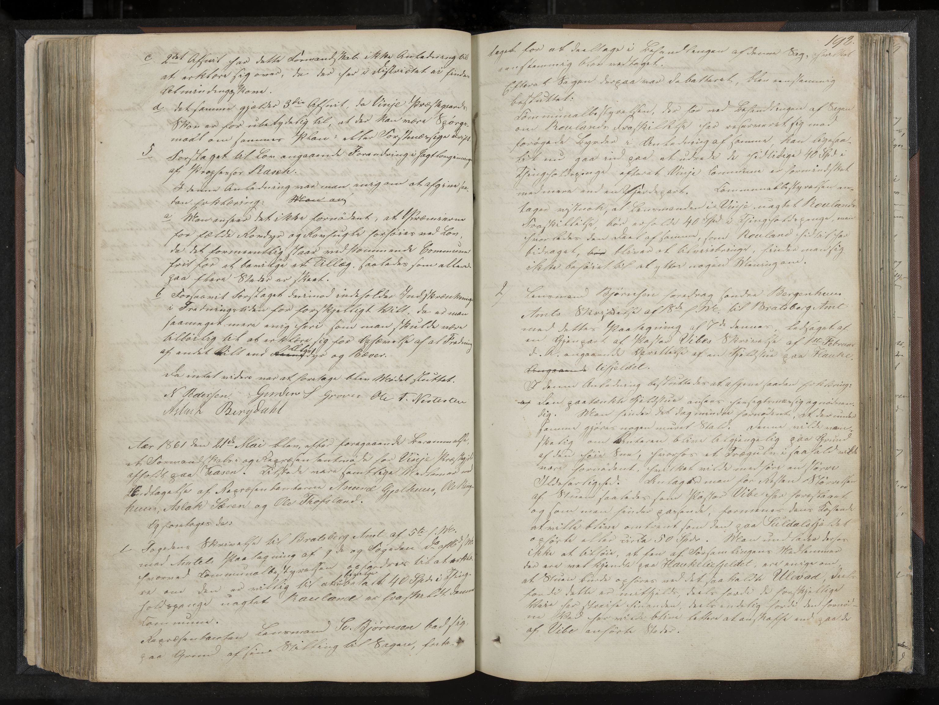 Vinje formannskap og sentraladministrasjon, IKAK/0834021-1/A/L0001: Møtebok, 1838-1889, s. 192