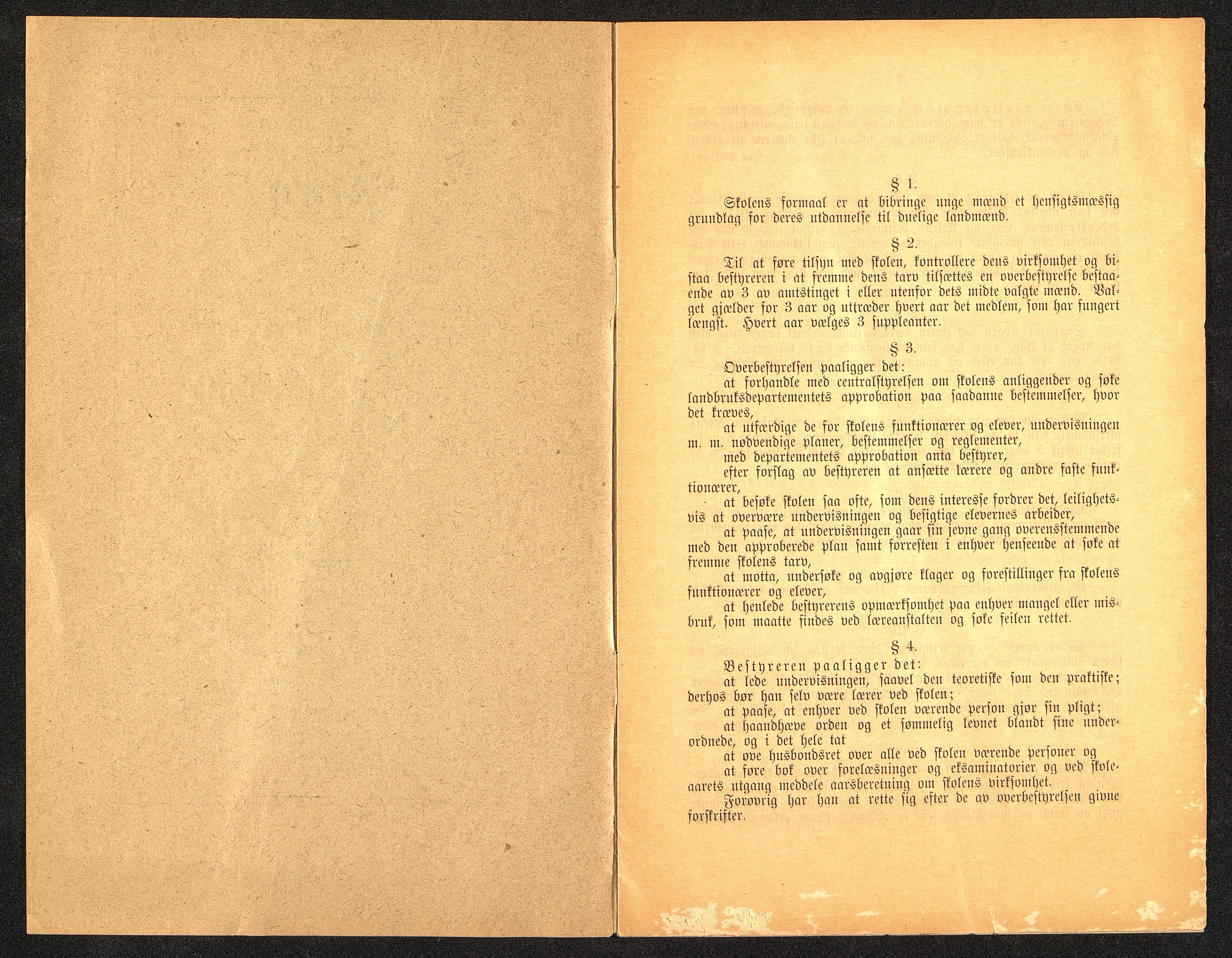 Vestfold fylkeskommune. Melsom videregående skole, VEMU/A-1064/X/L0005/0002: Egen produserte trykksaker / Plan for Jarlsberg og Laurvig samt Landbrugsskole, 1913