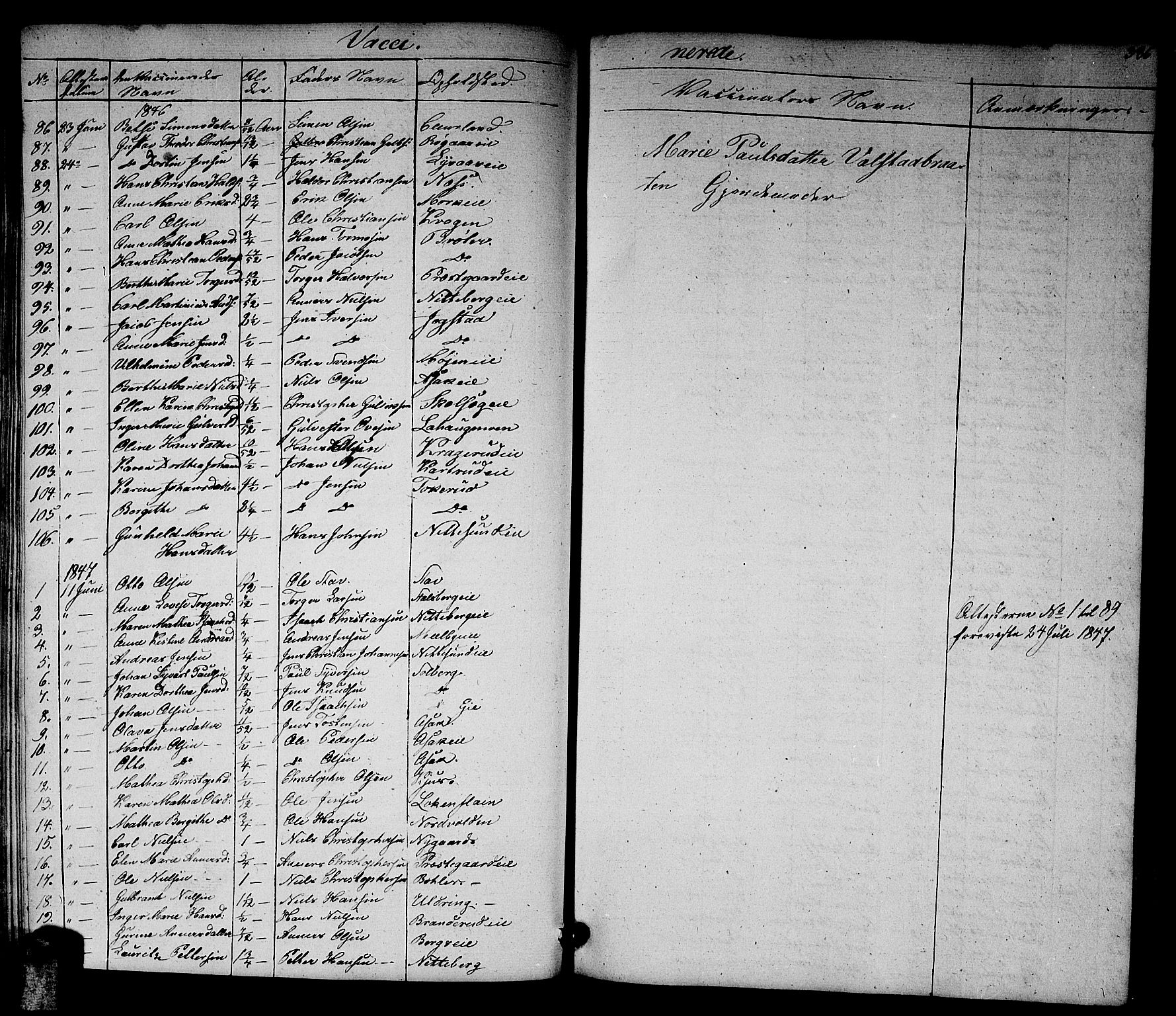 Skedsmo prestekontor Kirkebøker, AV/SAO-A-10033a/G/Ga/L0001: Klokkerbok nr. I 1, 1830-1854, s. 386