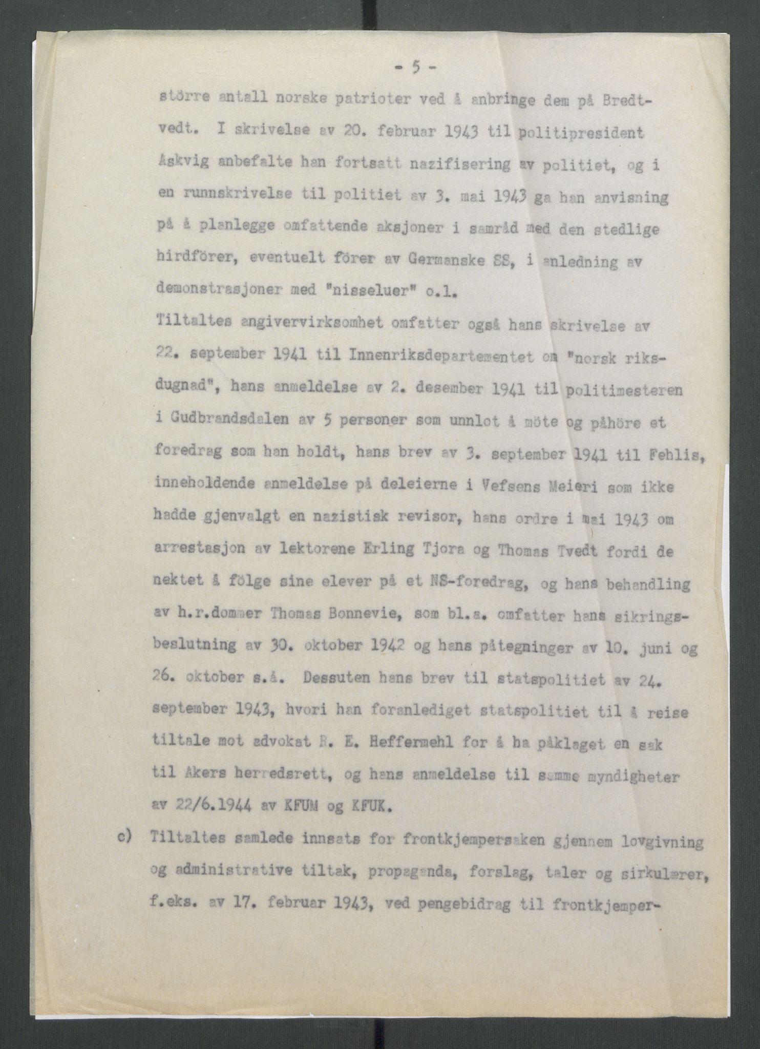 Landssvikarkivet, Oslo politikammer, AV/RA-S-3138-01/D/Di/L0001: Anr. 1559, 1945-1947, s. 1210