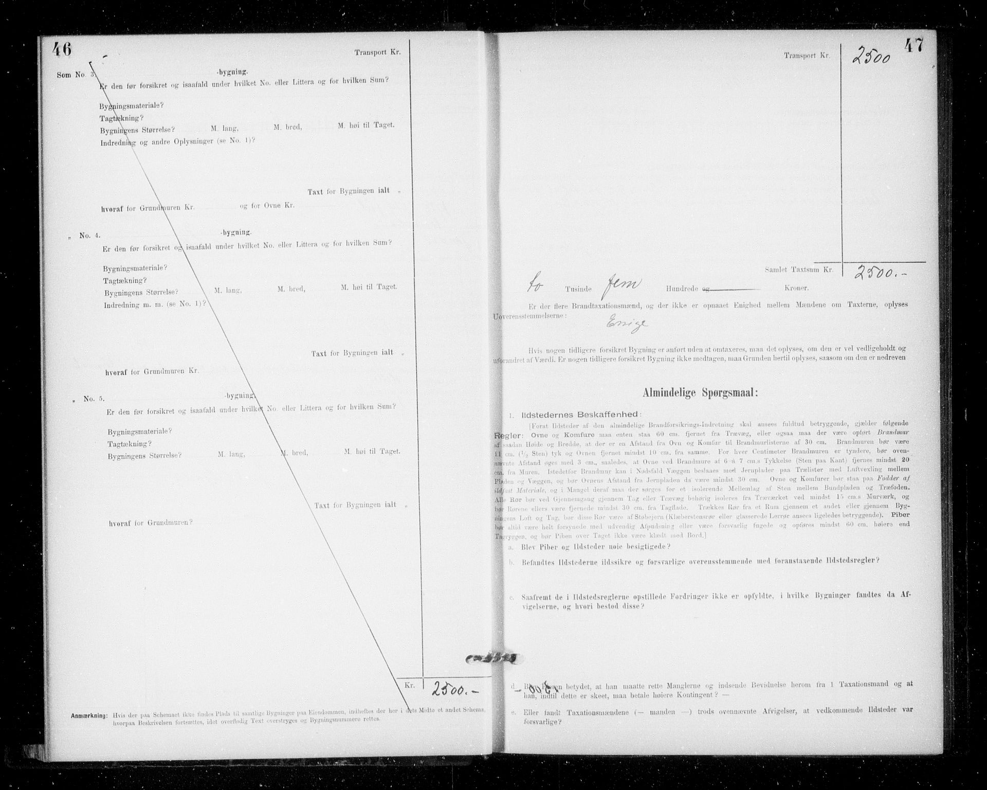 Lensmannen i Jondal, AV/SAB-A-33101/0012/L0005: Branntakstprotokoll, skjematakst, 1894-1951, s. 46-47