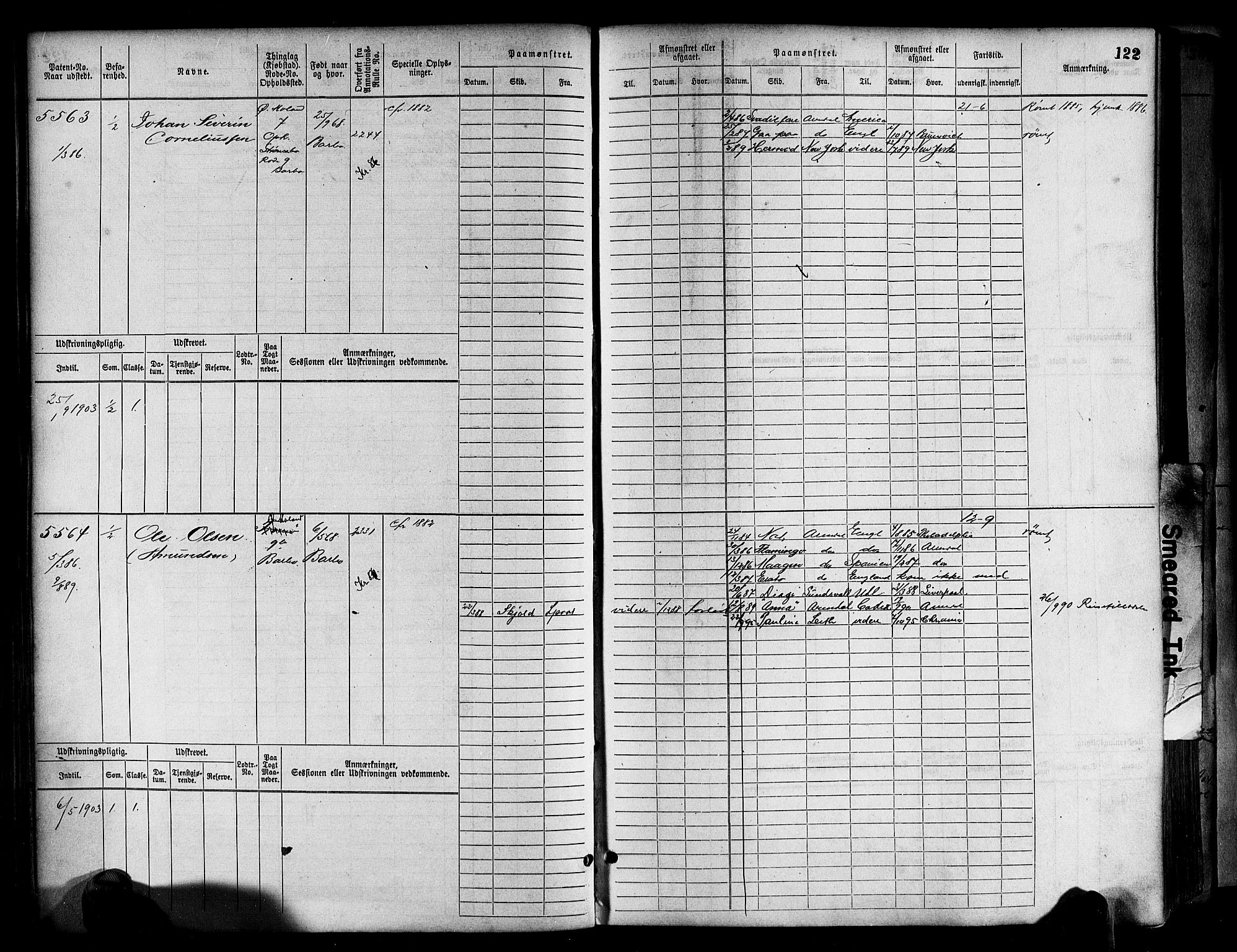 Arendal mønstringskrets, AV/SAK-2031-0012/F/Fb/L0017: Hovedrulle A nr 5323-6076, S-15, 1884-1892, s. 122