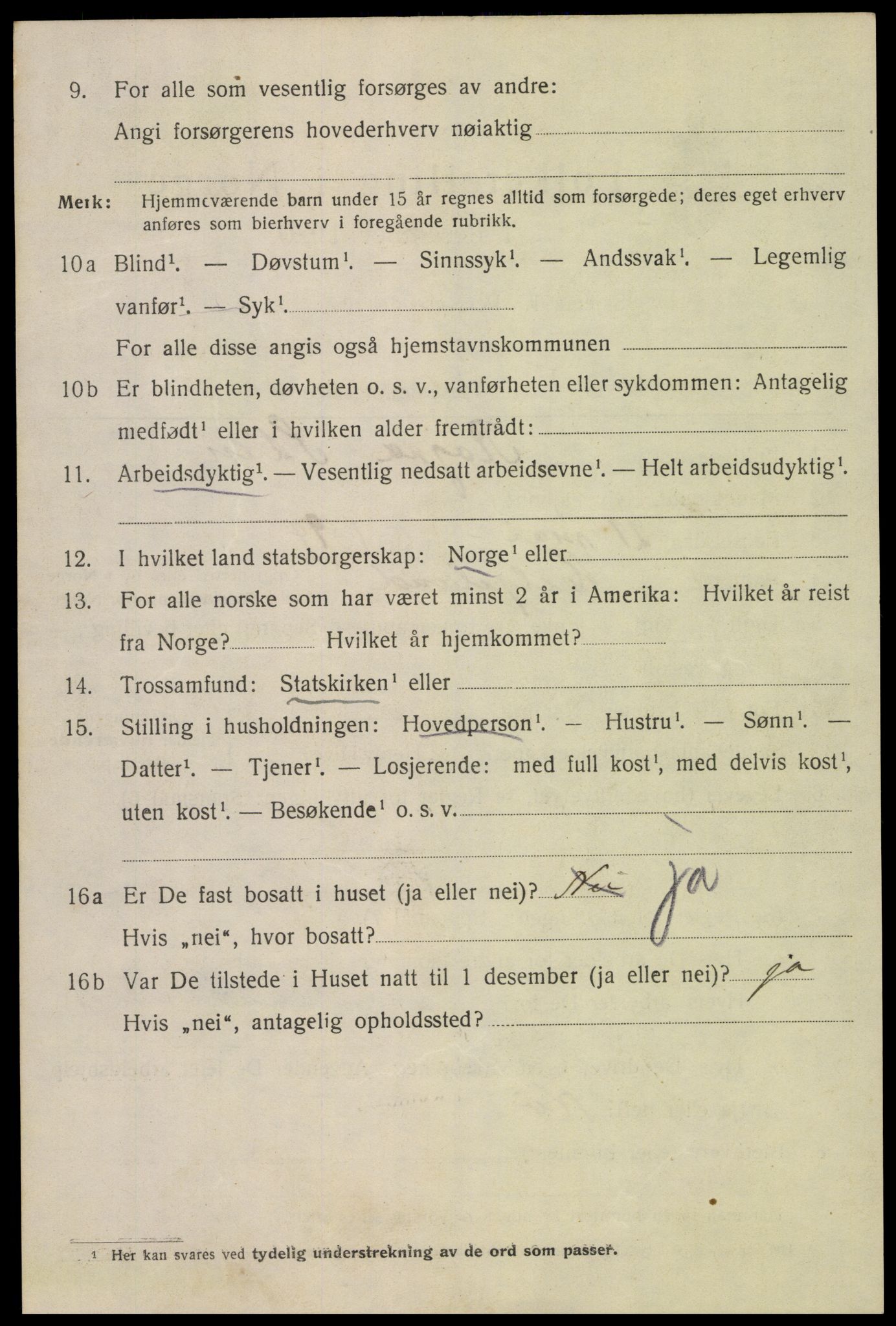 SAK, Folketelling 1920 for 1002 Mandal ladested, 1920, s. 6830