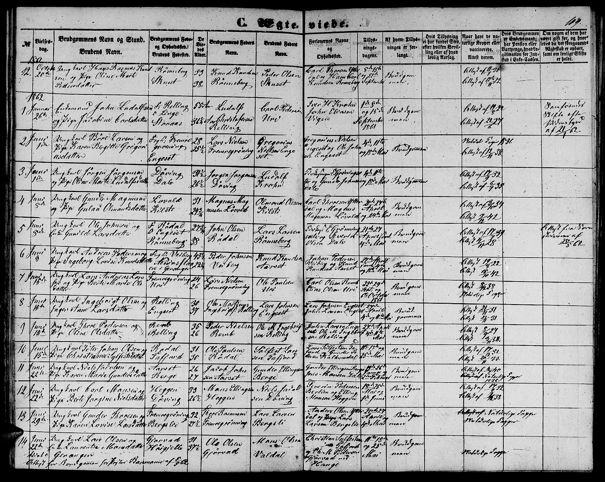 Ministerialprotokoller, klokkerbøker og fødselsregistre - Møre og Romsdal, AV/SAT-A-1454/519/L0261: Klokkerbok nr. 519C02, 1854-1867, s. 109