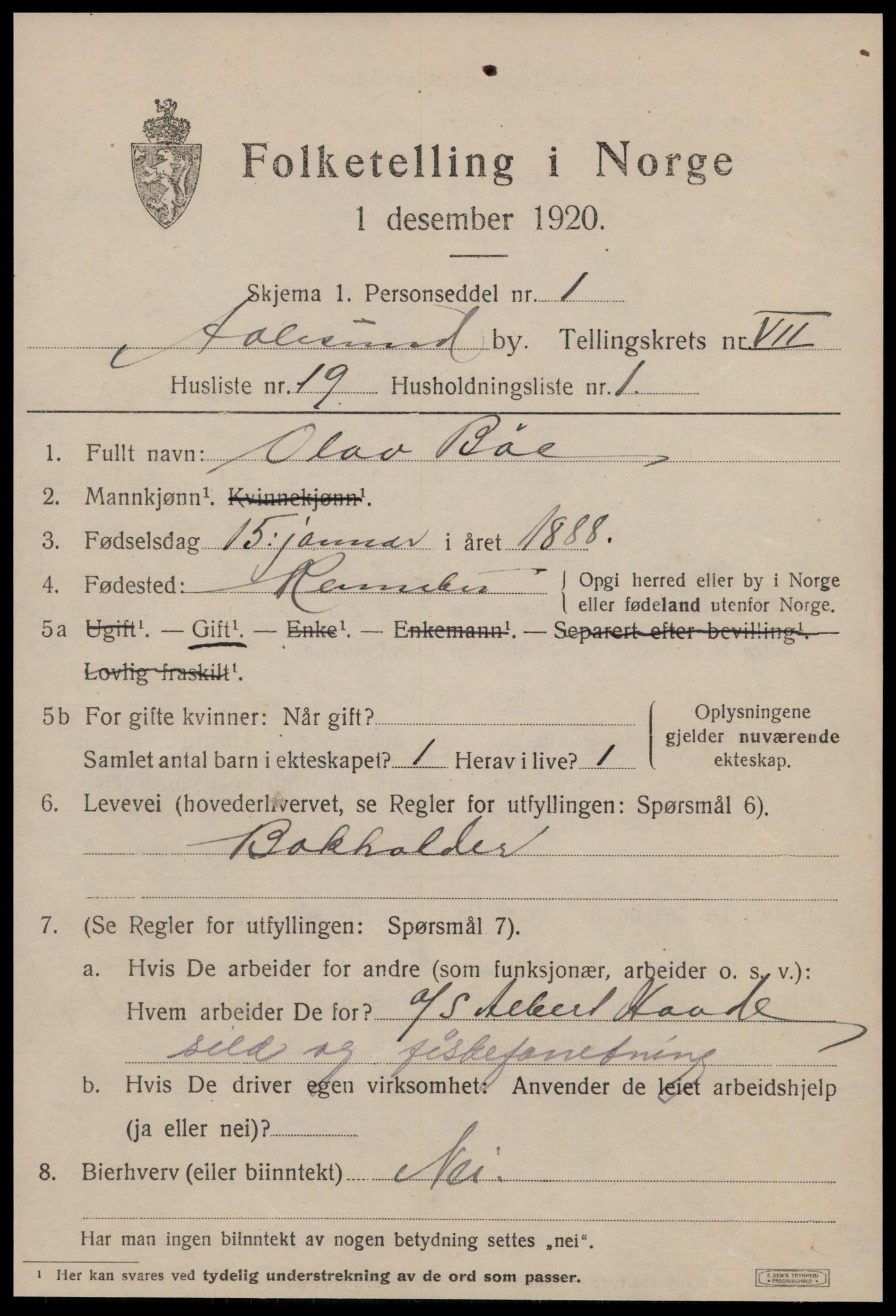SAT, Folketelling 1920 for 1501 Ålesund kjøpstad, 1920, s. 19656