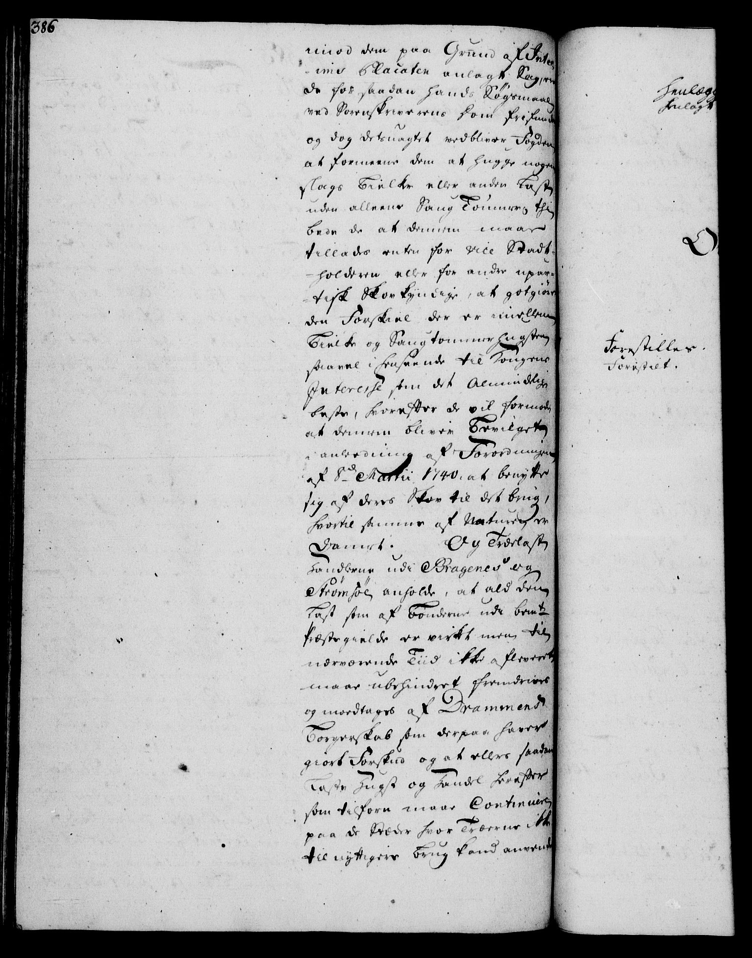 Rentekammeret, Kammerkanselliet, RA/EA-3111/G/Gh/Gha/L0031: Norsk ekstraktmemorialprotokoll (merket RK 53.76), 1751-1753, s. 386