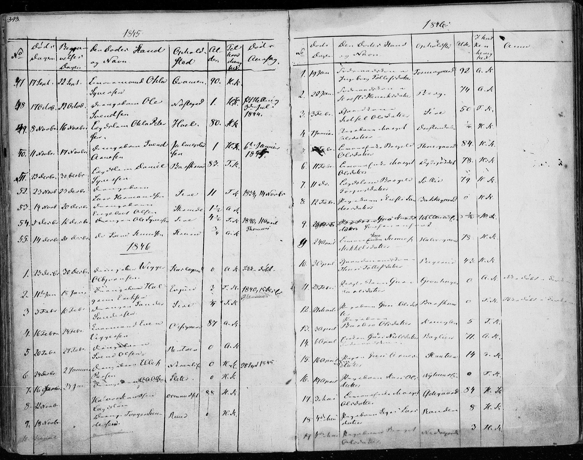 Ål kirkebøker, AV/SAKO-A-249/F/Fa/L0005: Ministerialbok nr. I 5, 1825-1848, s. 343