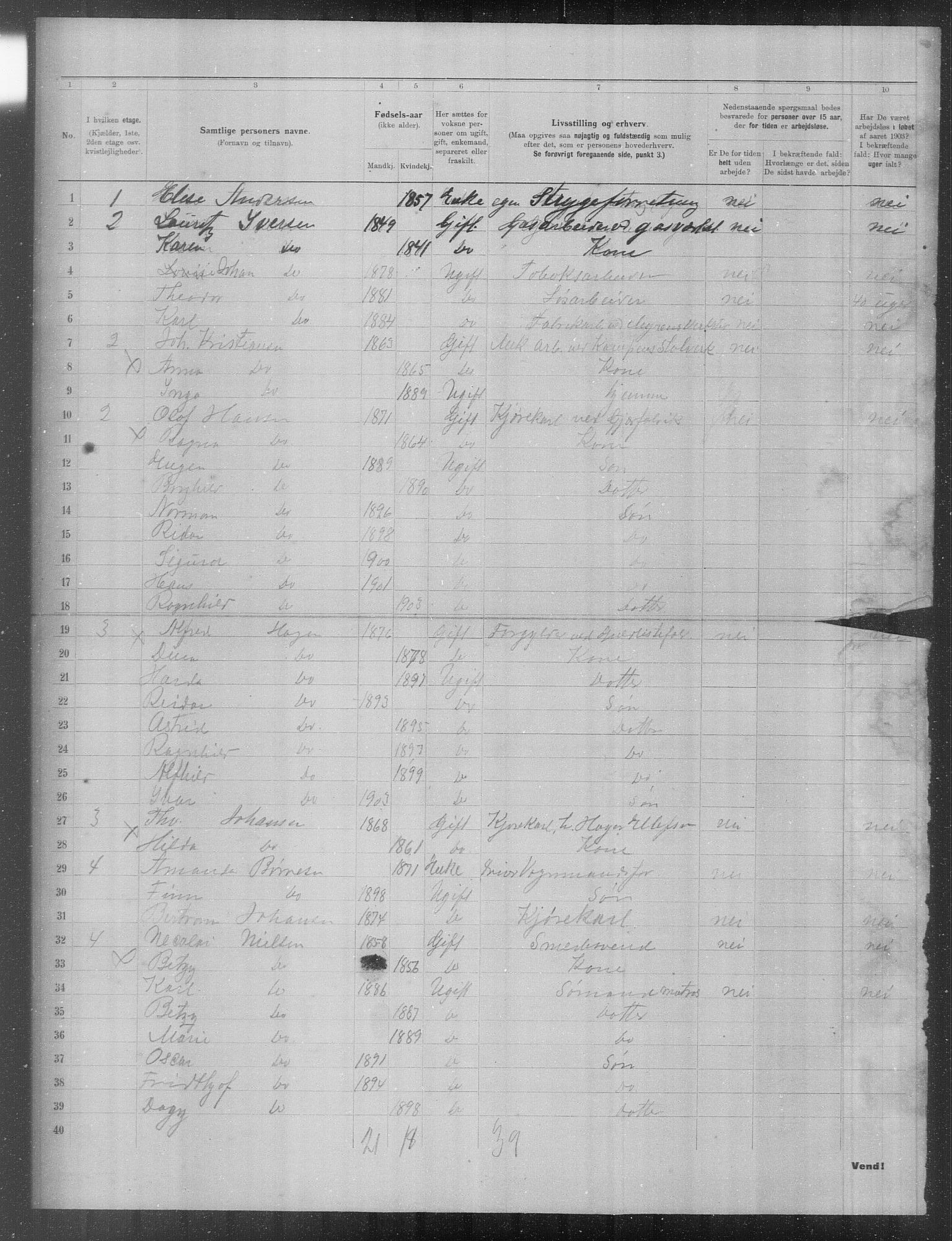 OBA, Kommunal folketelling 31.12.1903 for Kristiania kjøpstad, 1903, s. 24656