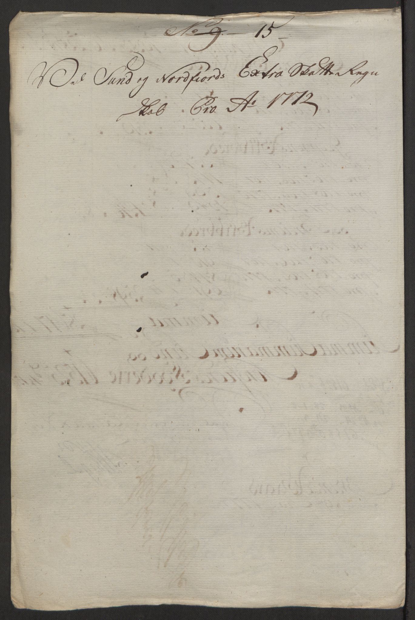 Rentekammeret inntil 1814, Reviderte regnskaper, Fogderegnskap, AV/RA-EA-4092/R53/L3551: Ekstraskatten Sunn- og Nordfjord, 1772, s. 59