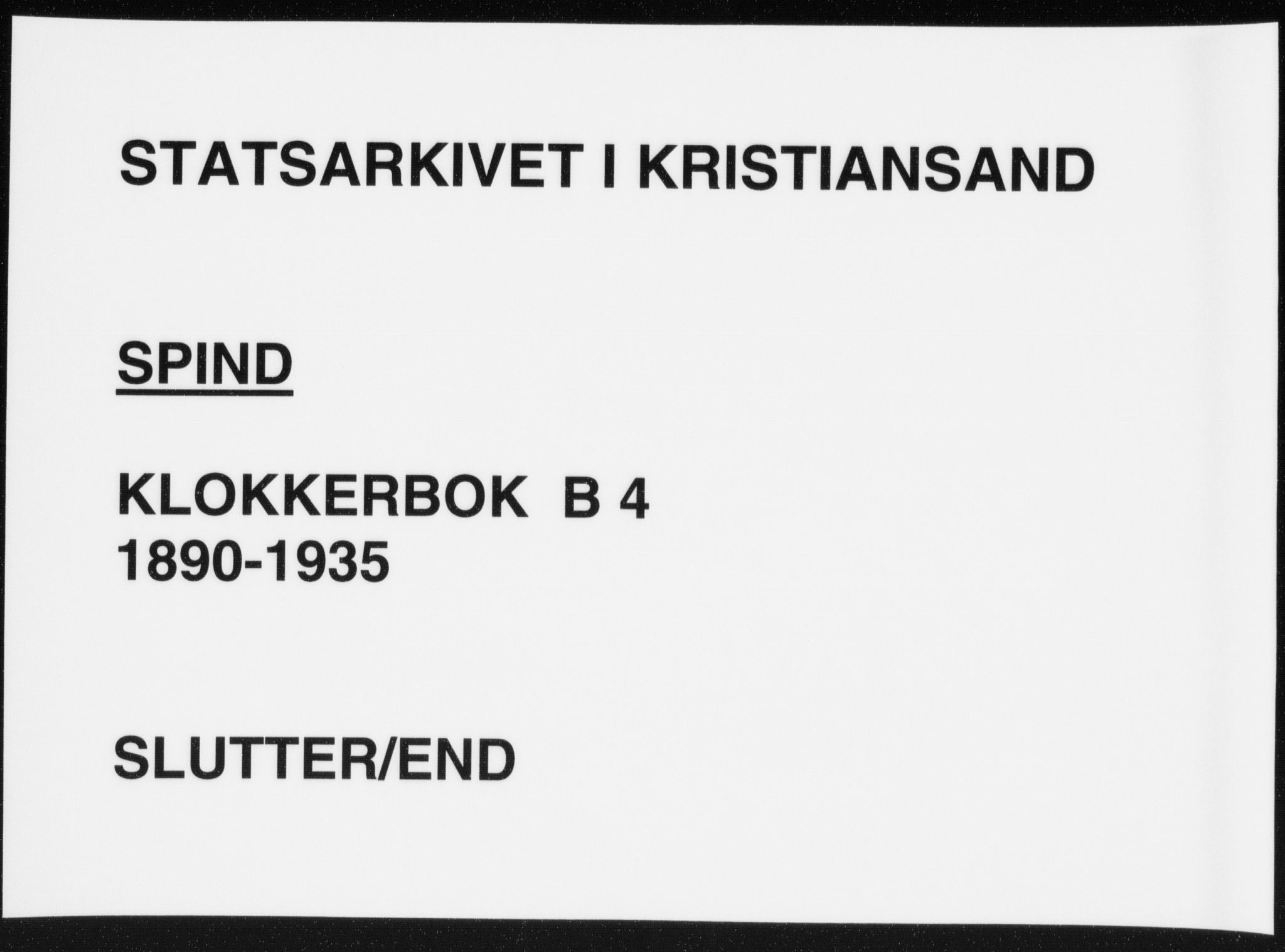 Herad sokneprestkontor, AV/SAK-1111-0018/F/Fb/Fbb/L0004: Klokkerbok nr. B 4, 1890-1935