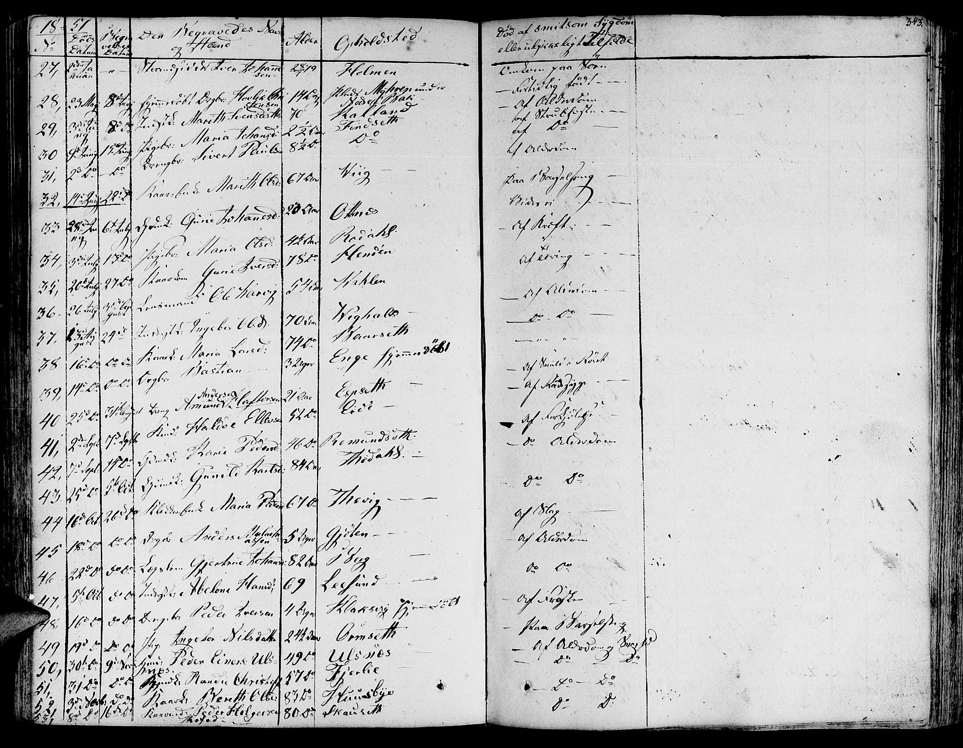 Ministerialprotokoller, klokkerbøker og fødselsregistre - Møre og Romsdal, AV/SAT-A-1454/578/L0904: Ministerialbok nr. 578A03, 1836-1858, s. 343