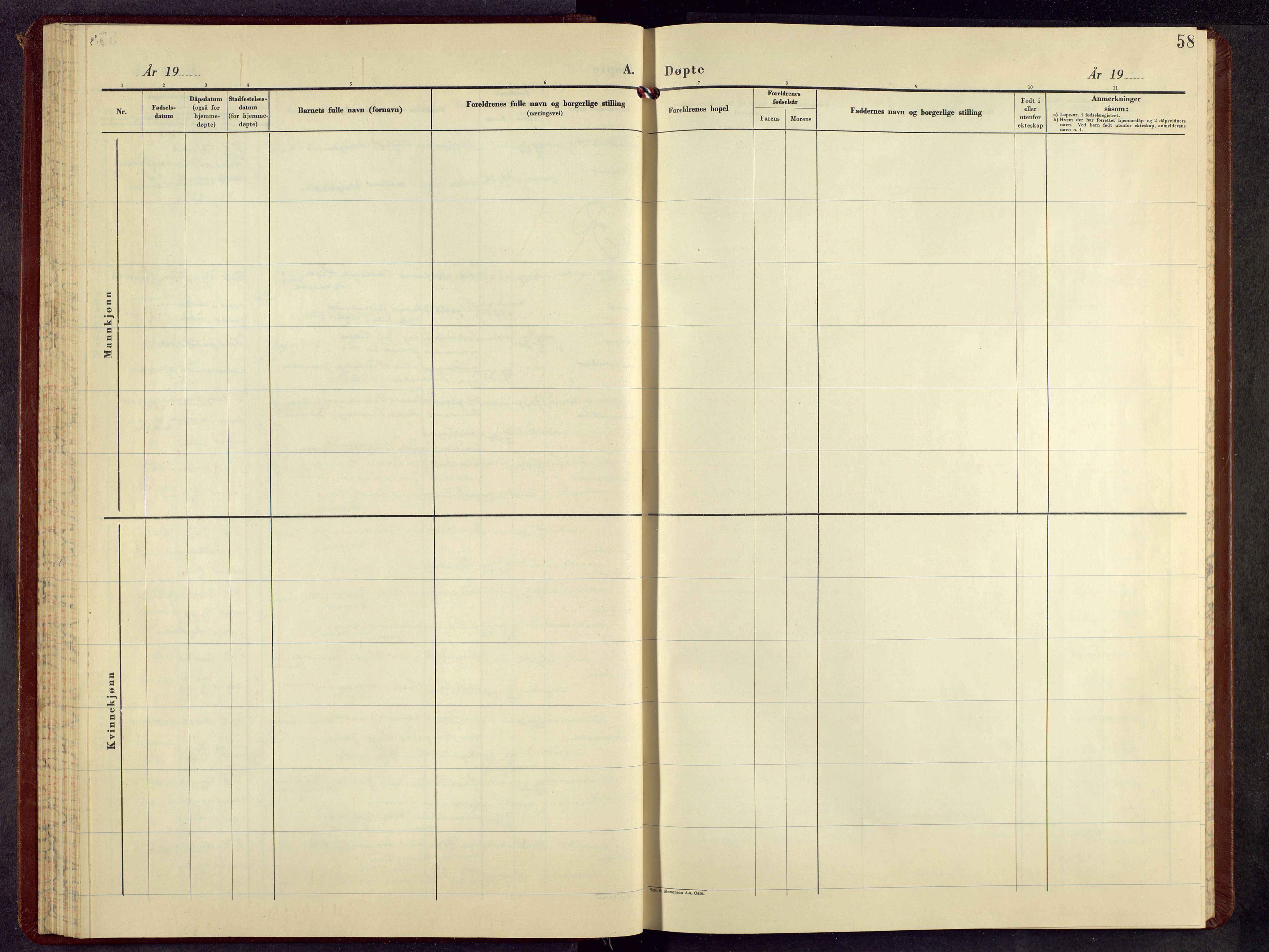 Brandbu prestekontor, AV/SAH-PREST-114/H/Ha/Hab/L0003: Klokkerbok nr. 3, 1953-1965, s. 58