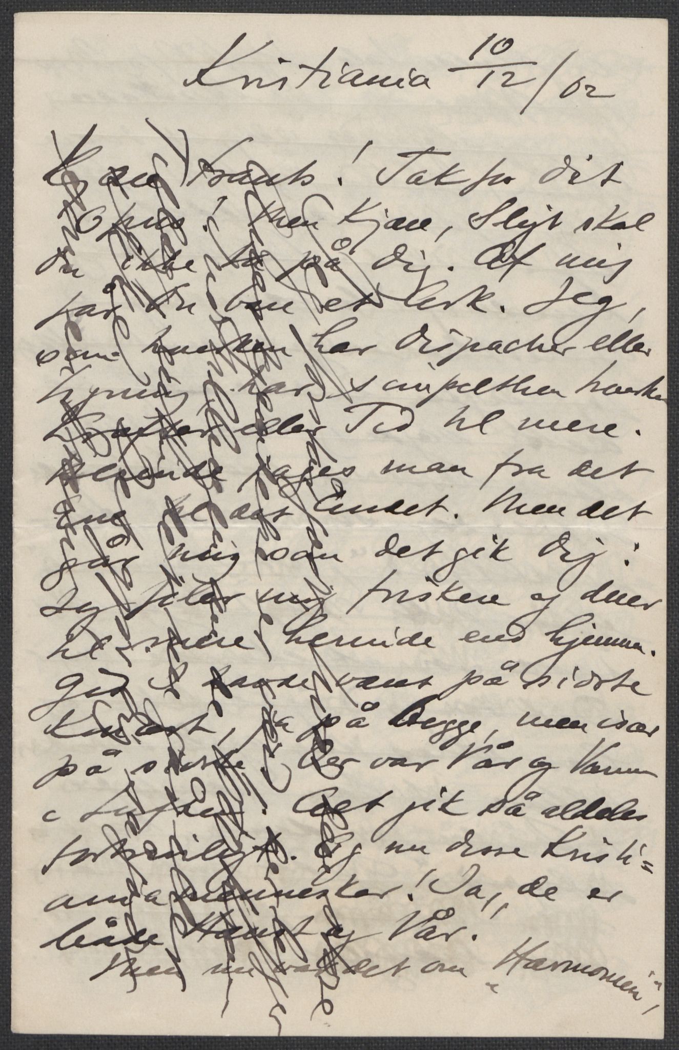 Beyer, Frants, RA/PA-0132/F/L0001: Brev fra Edvard Grieg til Frantz Beyer og "En del optegnelser som kan tjene til kommentar til brevene" av Marie Beyer, 1872-1907, s. 674