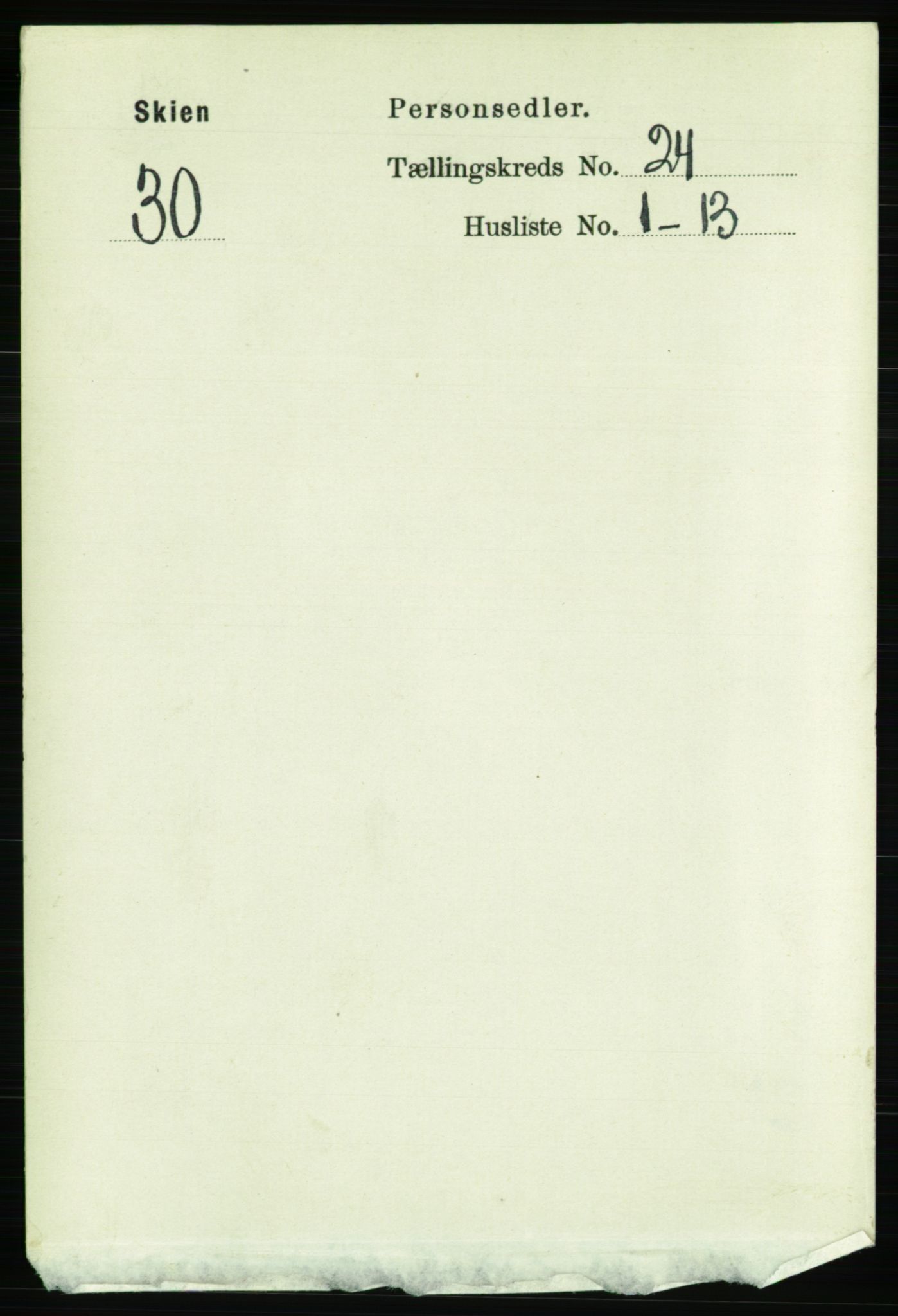RA, Folketelling 1891 for 0806 Skien kjøpstad, 1891, s. 5888