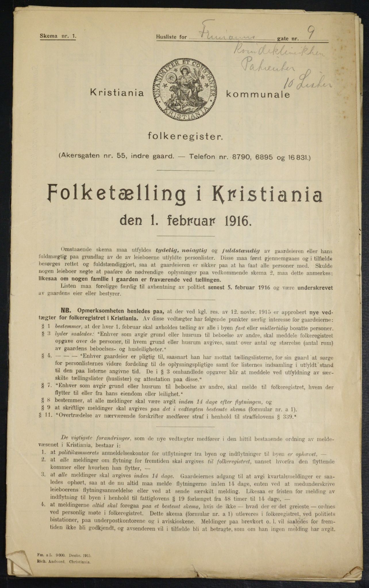 OBA, Kommunal folketelling 1.2.1916 for Kristiania, 1916, s. 27411