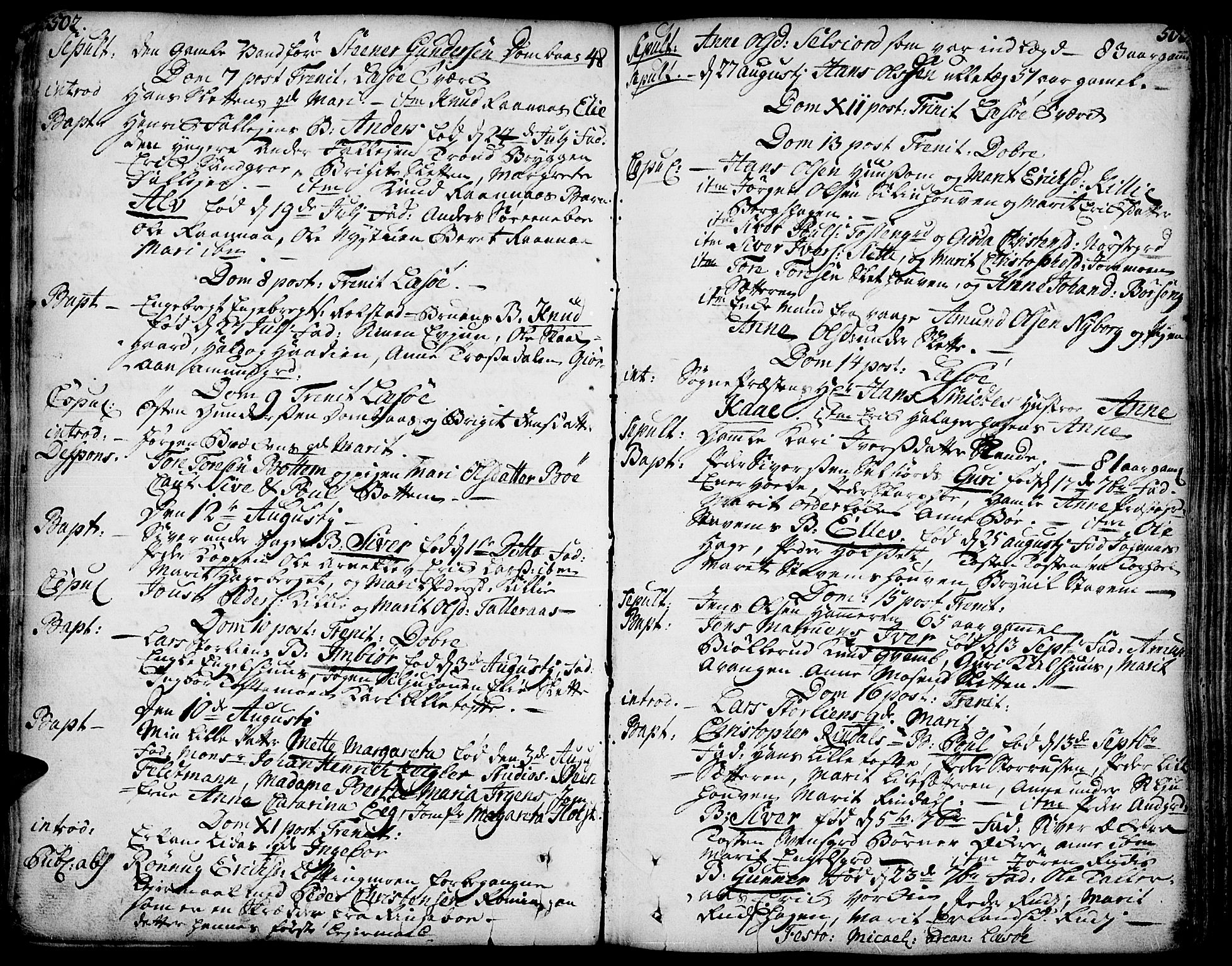 Lesja prestekontor, AV/SAH-PREST-068/H/Ha/Haa/L0002: Ministerialbok nr. 2, 1732-1776, s. 502-503