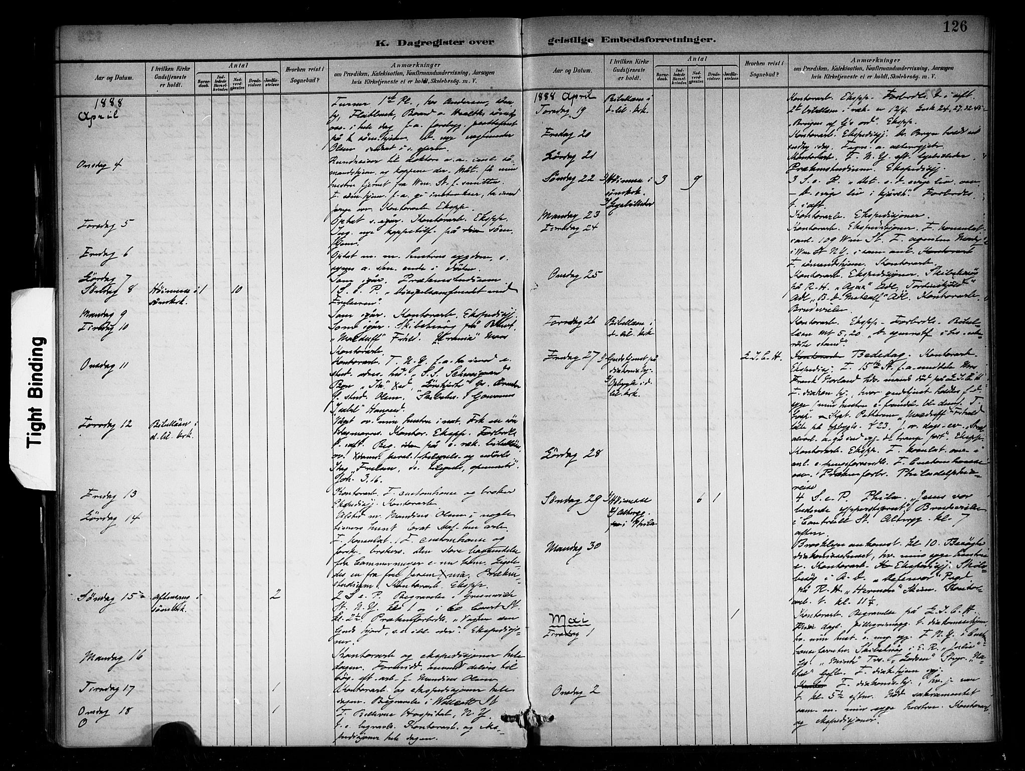 Den norske sjømannsmisjon i utlandet/New York, AV/SAB-SAB/PA-0110/H/Ha/L0002: Ministerialbok nr. A 2, 1886-1888, s. 126