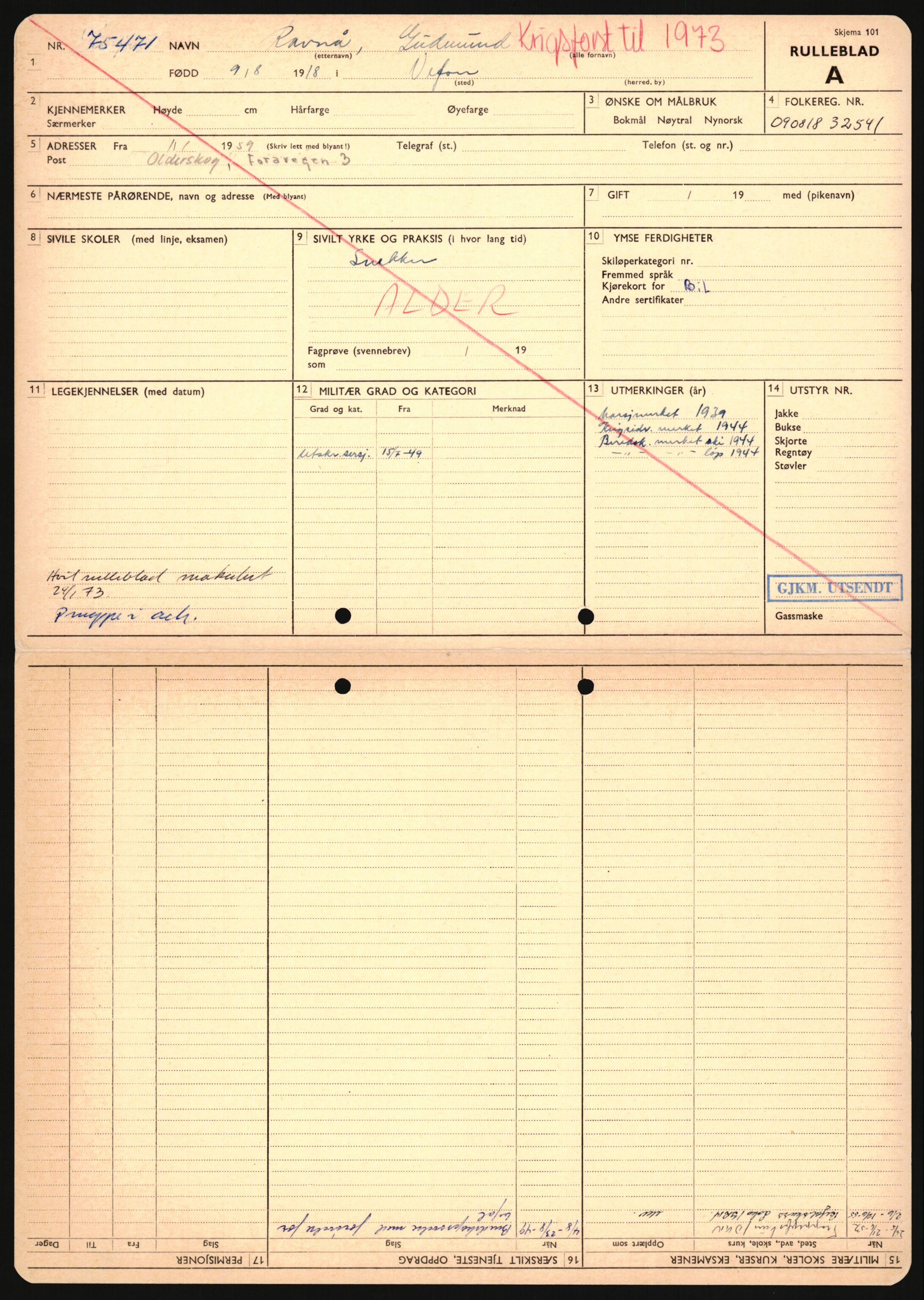 Forsvaret, Sør-Hålogaland landforsvar, AV/RA-RAFA-2552/P/Pa/L0303: Personellmapper for slettet personell, yrkesbefal og vernepliktig befal, født 1917-1920, 1936-1980, s. 379