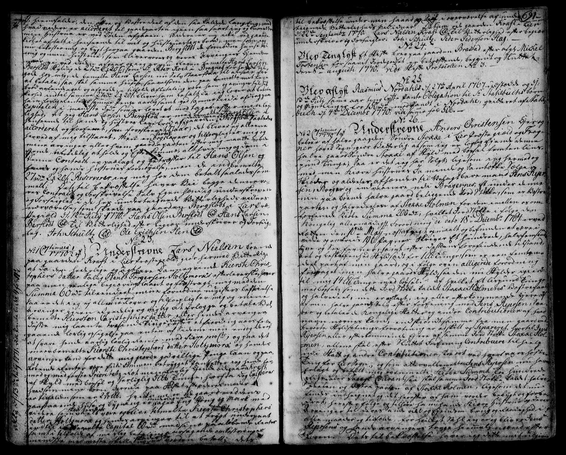 Lier, Røyken og Hurum sorenskriveri, AV/SAKO-A-89/G/Ga/Gaa/L0003: Pantebok nr. III, 1756-1771, s. 691