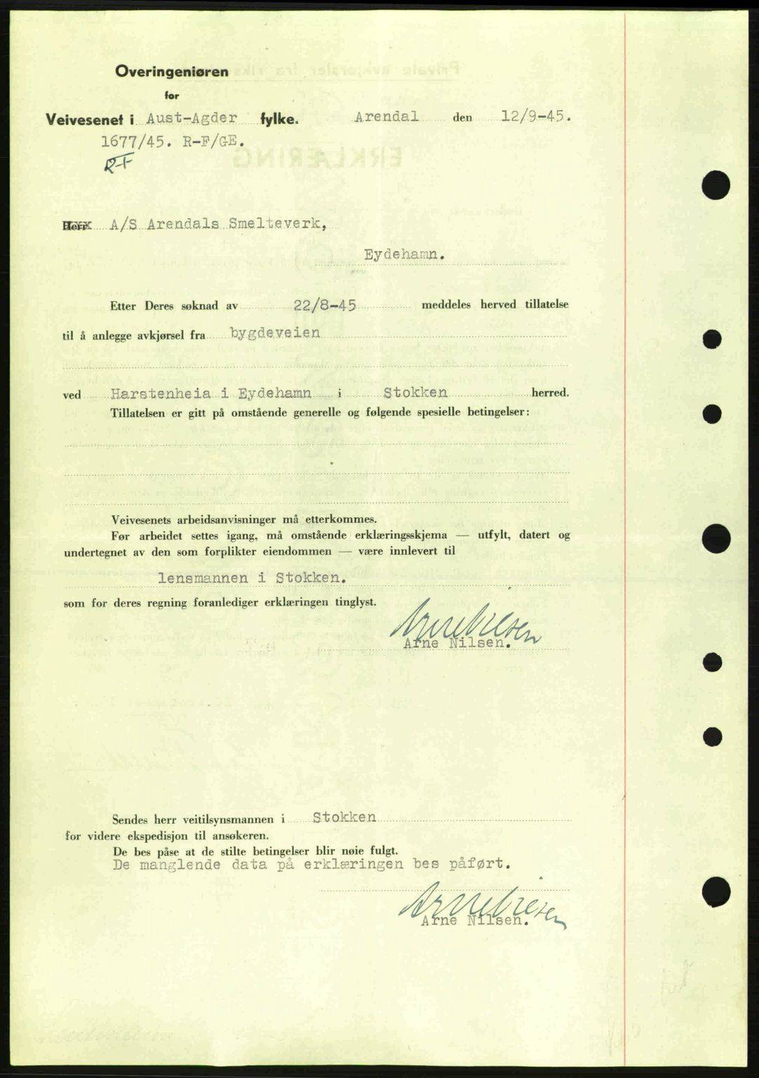 Nedenes sorenskriveri, SAK/1221-0006/G/Gb/Gba/L0053: Pantebok nr. A6b, 1945-1945, Dagboknr: 752/1945