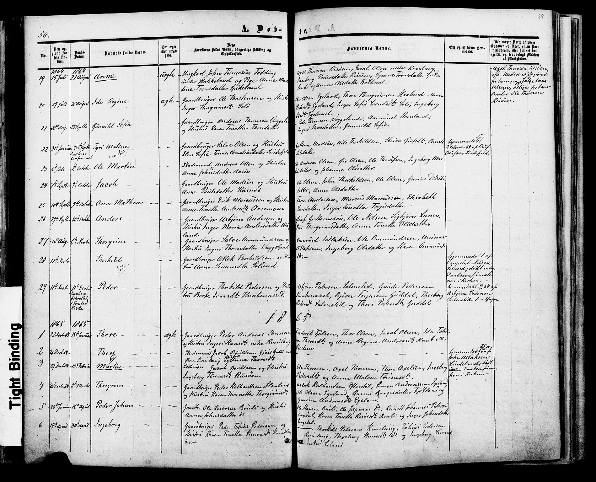 Fjotland sokneprestkontor, SAK/1111-0010/F/Fa/L0001: Ministerialbok nr. A 1, 1850-1879, s. 59