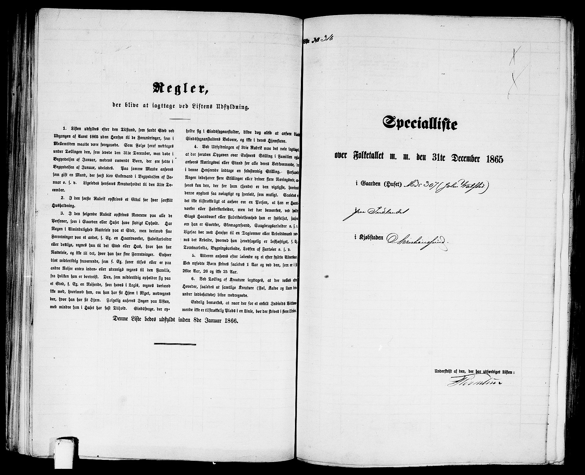 RA, Folketelling 1865 for 1503B Kristiansund prestegjeld, Kristiansund kjøpstad, 1865, s. 645