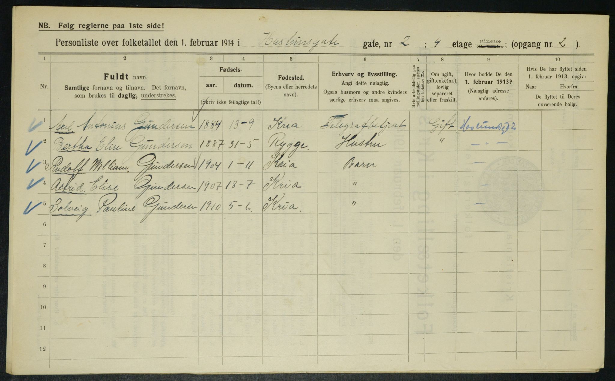 OBA, Kommunal folketelling 1.2.1914 for Kristiania, 1914, s. 26859