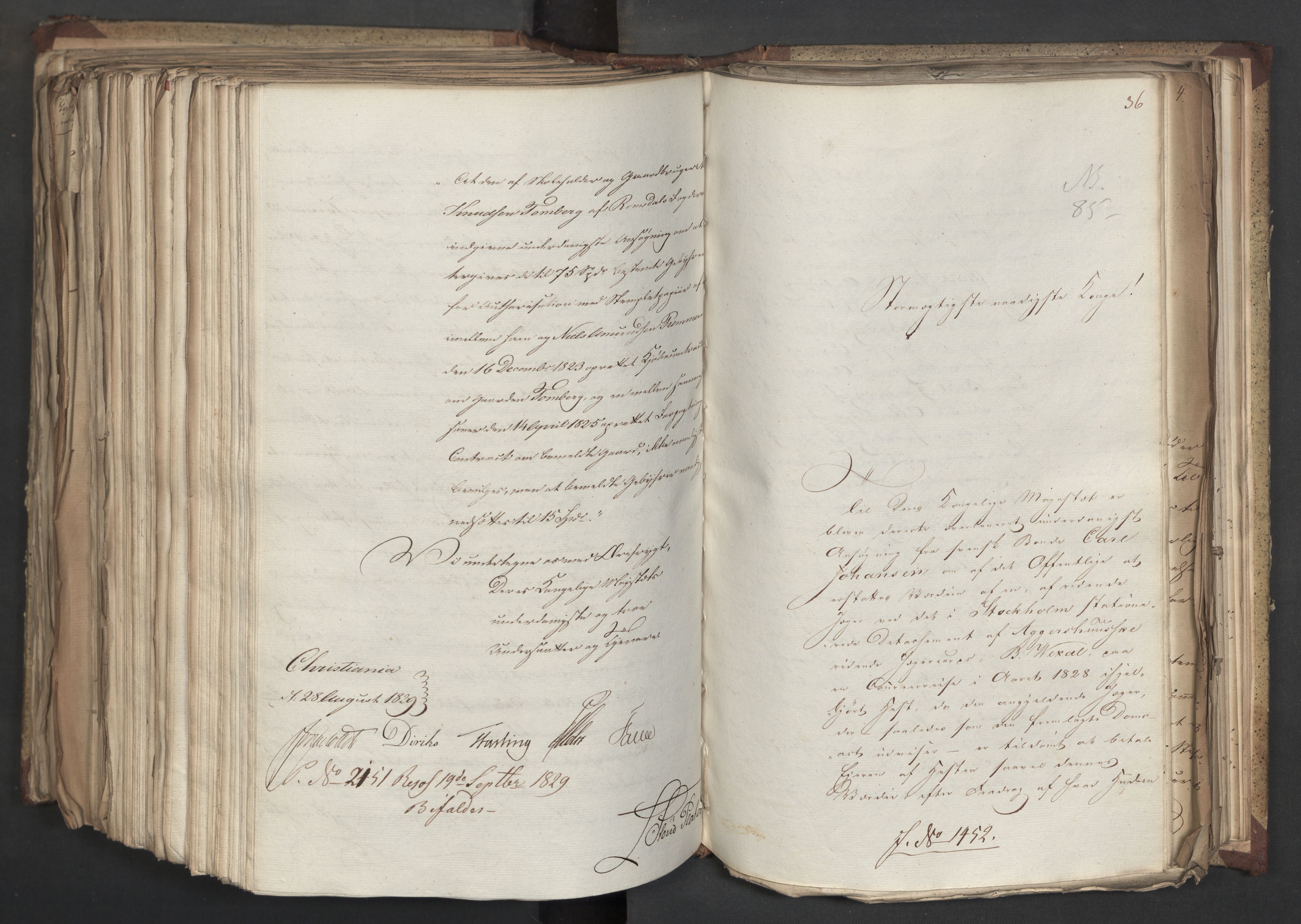 Statsrådsavdelingen i Stockholm, AV/RA-S-1003/D/Da/L0060: Regjeringsinnstillinger nr. 1276-1500, 1829, s. 640
