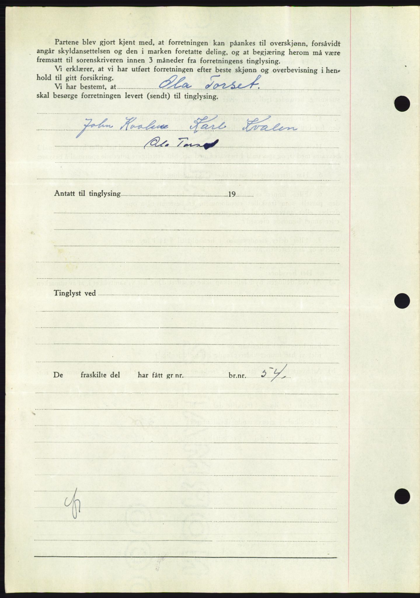 Søre Sunnmøre sorenskriveri, AV/SAT-A-4122/1/2/2C/L0104: Pantebok nr. 30A, 1956-1956, Dagboknr: 2229/1956