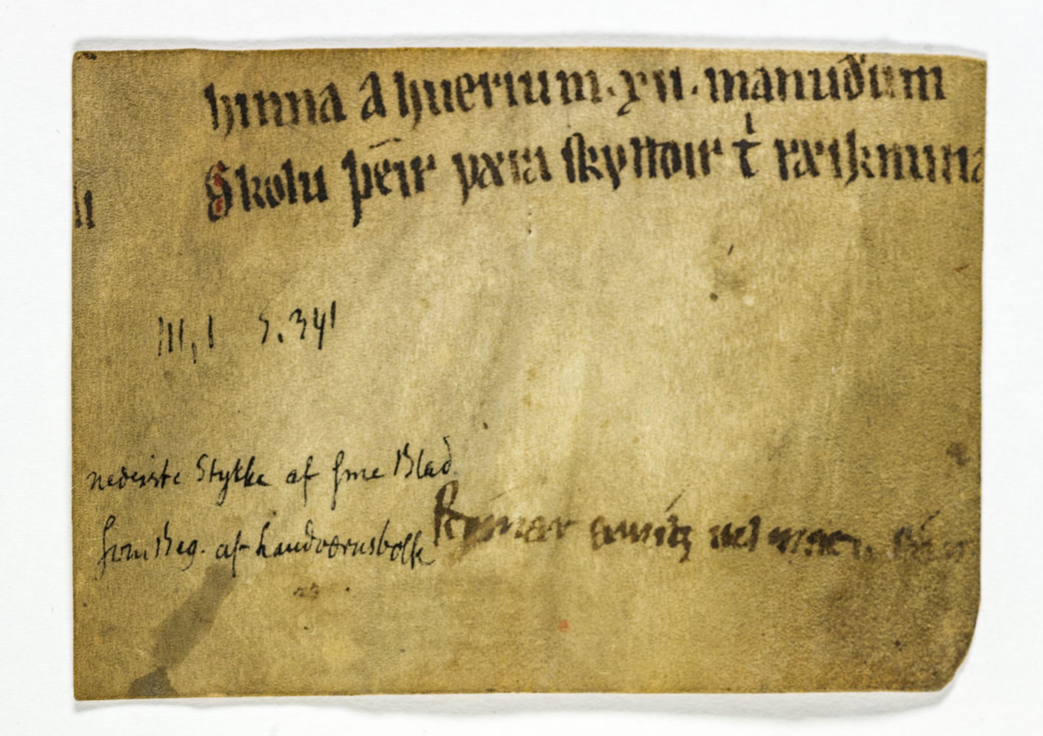 Riksarkivets diplomsamling, AV/RA-EA-5965/F26/L0003: Norrøne membranfragmenter bestand 11-30, 1100-1536, s. 113