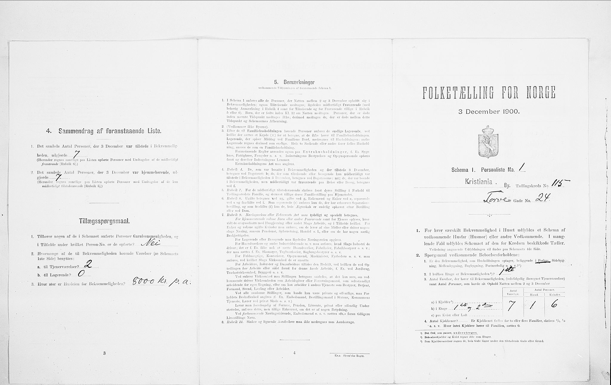 SAO, Folketelling 1900 for 0301 Kristiania kjøpstad, 1900, s. 103132