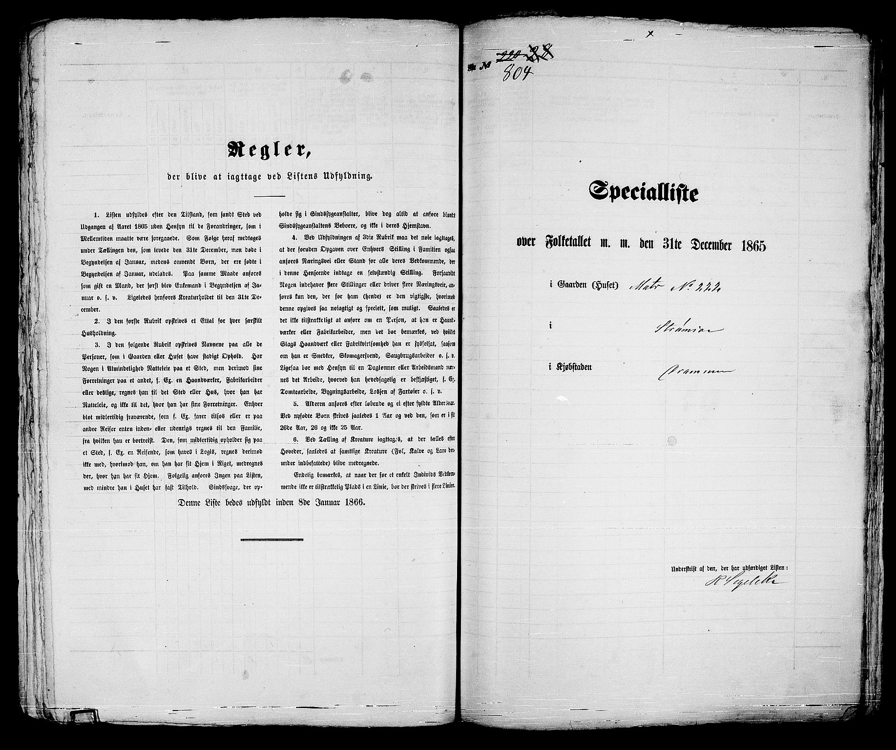 RA, Folketelling 1865 for 0602bP Strømsø prestegjeld i Drammen kjøpstad, 1865, s. 421