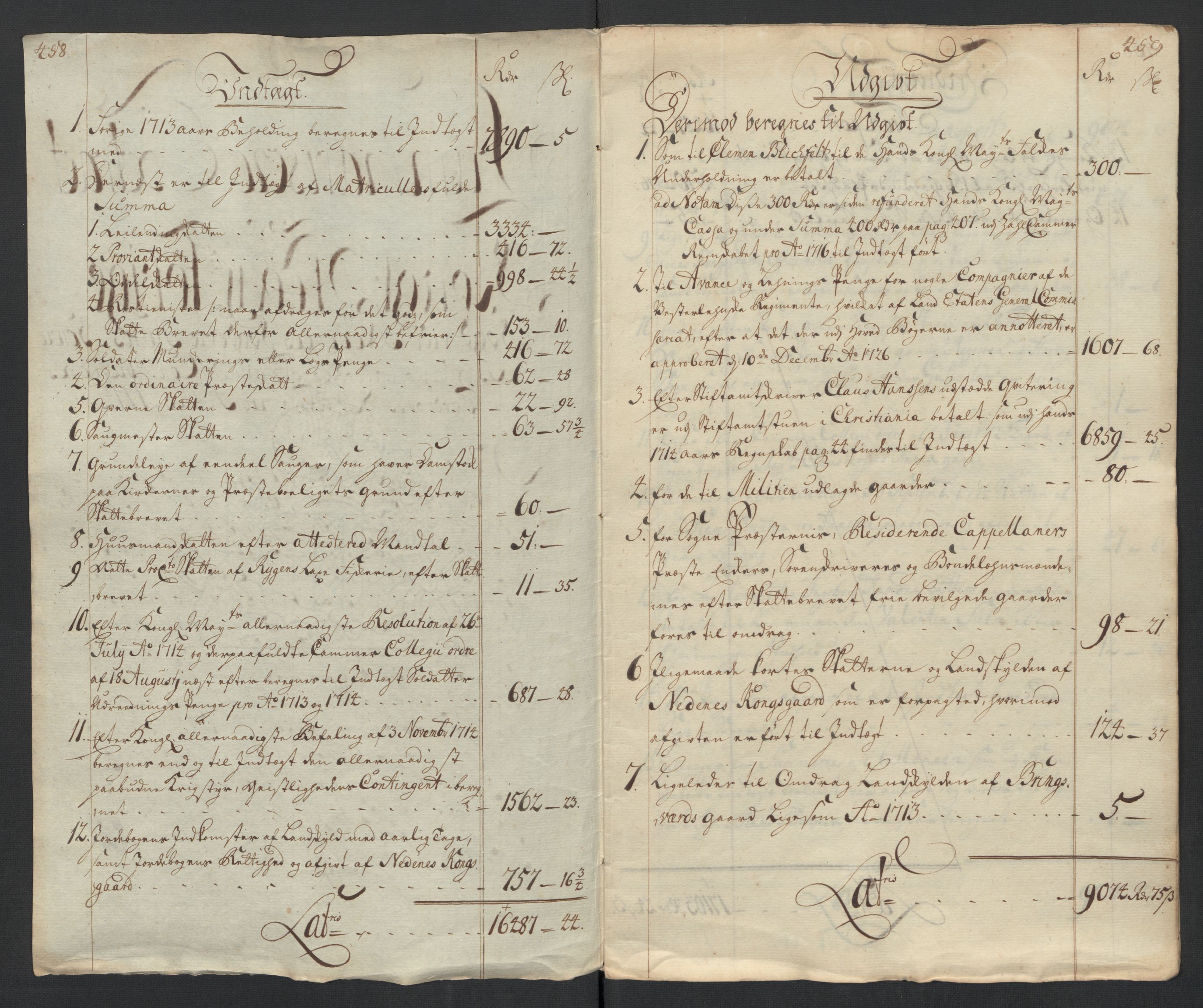 Rentekammeret inntil 1814, Reviderte regnskaper, Fogderegnskap, AV/RA-EA-4092/R39/L2321: Fogderegnskap Nedenes, 1713-1714, s. 165