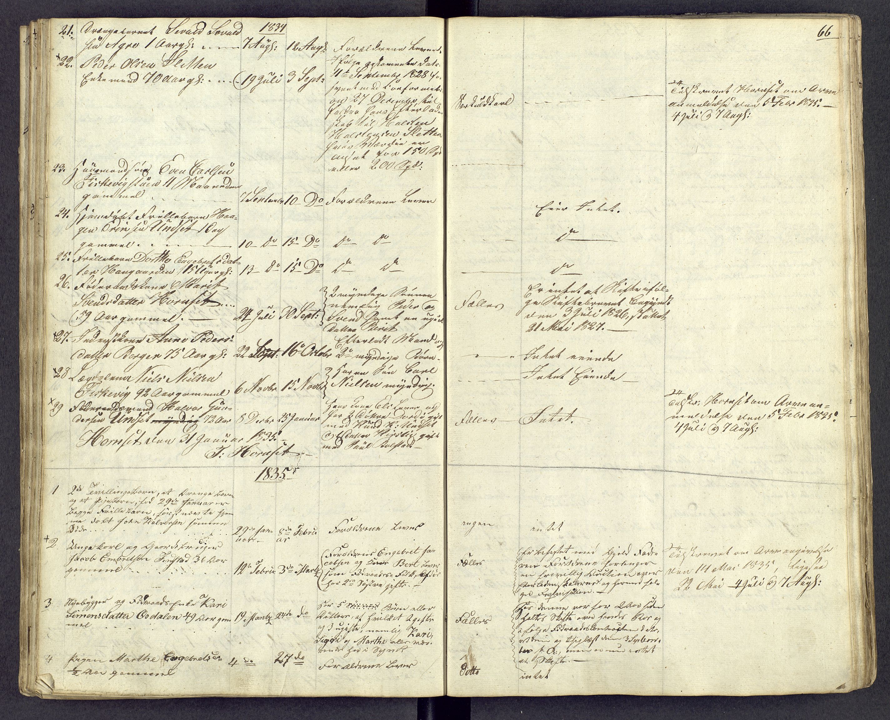 Østerdalen sorenskriveri, AV/SAH-TING-032/J/Jd/L0004: Dødsfallsjournal, 1834-1843, s. 66